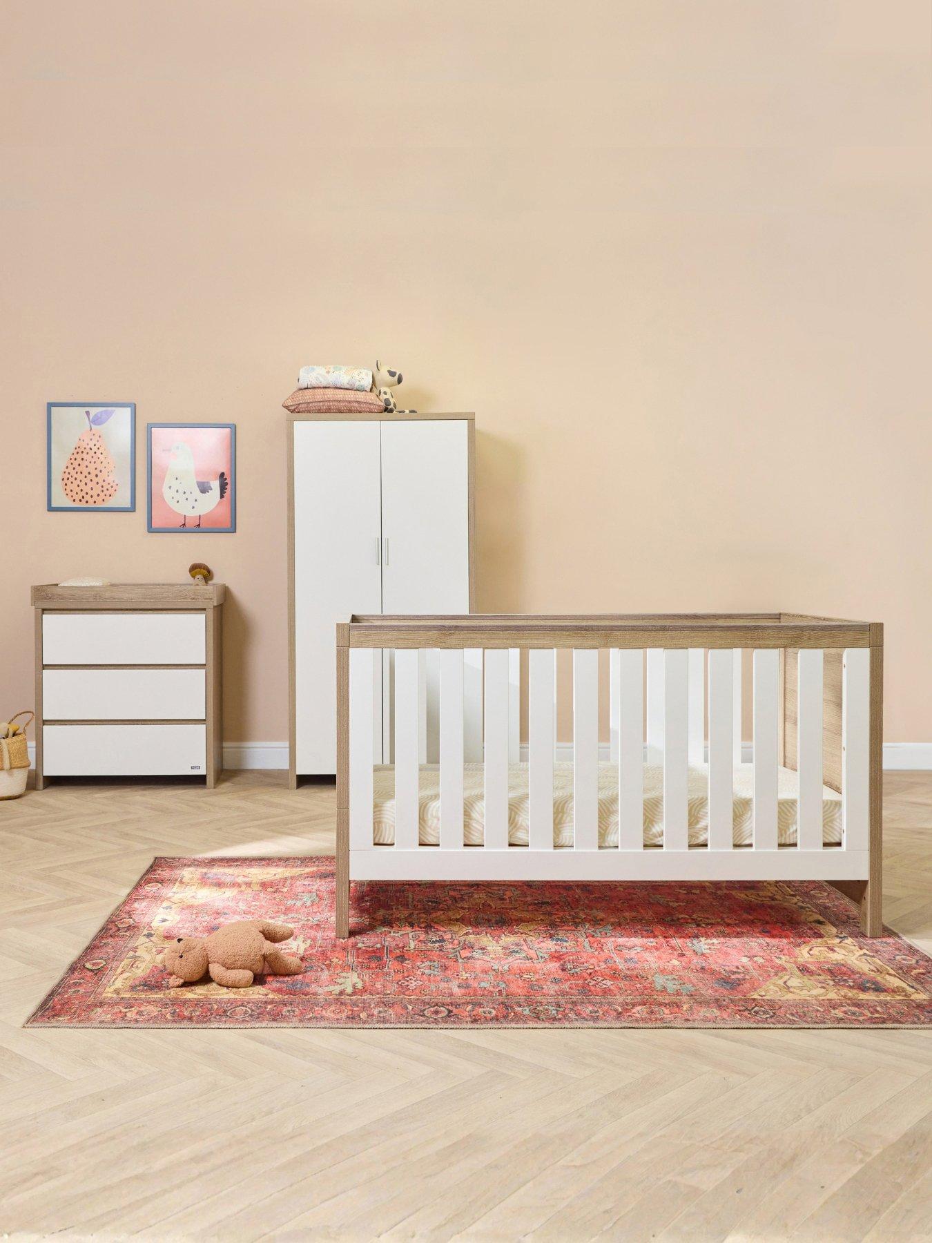 Image 1 of 7 of Tutti Bambini Modena 3 Piece Room Set - White/Oak