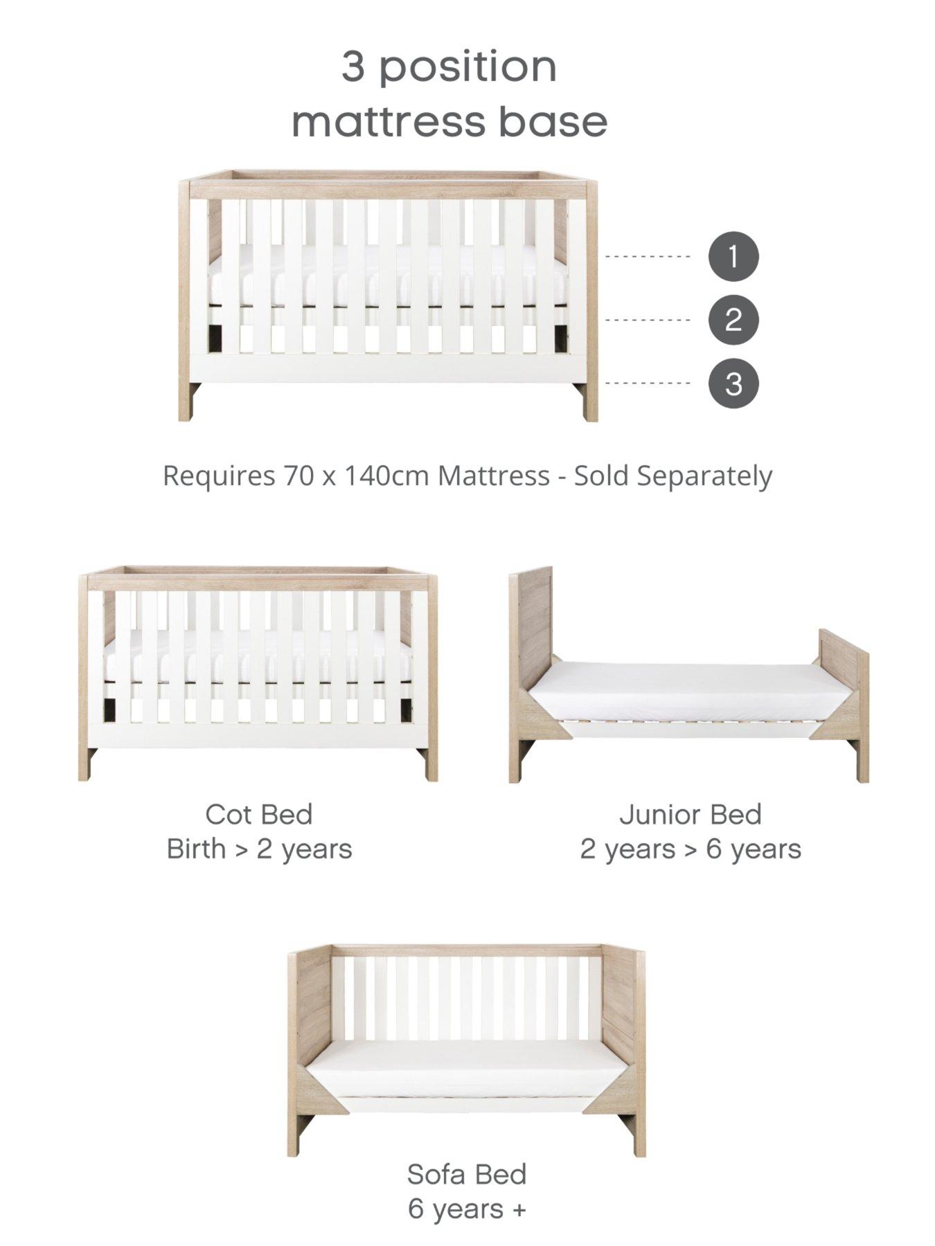 Image 7 of 7 of Tutti Bambini Modena 3 Piece Room Set - White/Oak