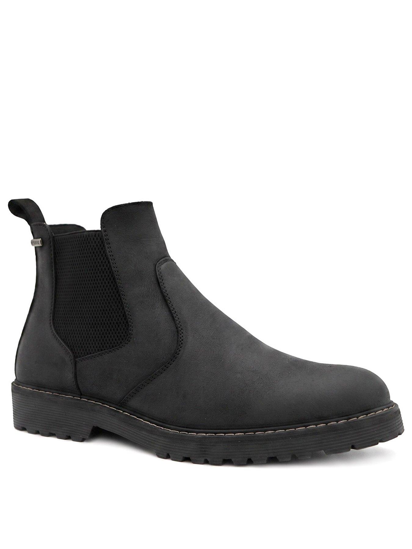Image 2 of 6 of Jones Bootmaker Mens Hartlepool Leather Pull-On Chelsea Boots - Black