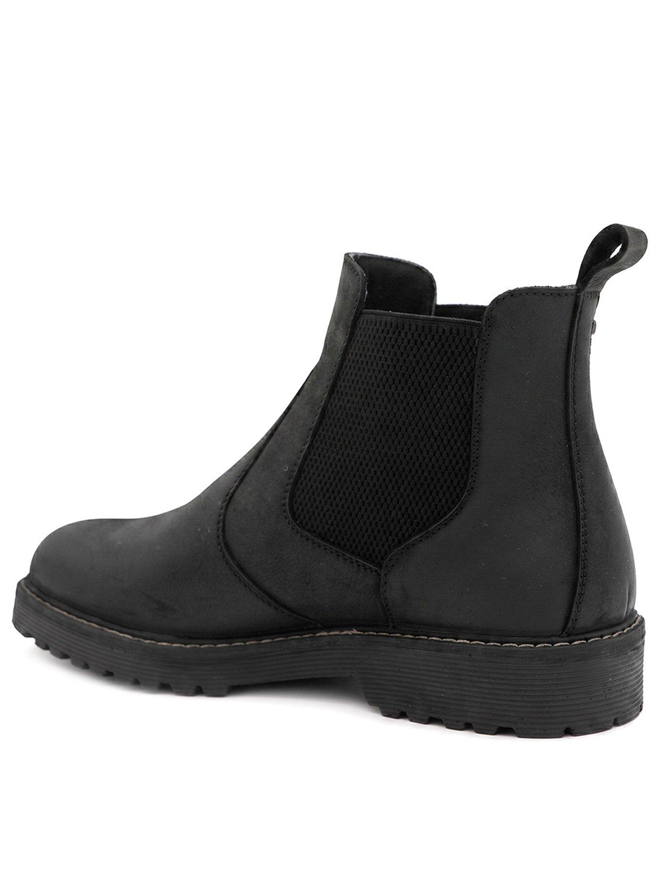 Image 3 of 6 of Jones Bootmaker Mens Hartlepool Leather Pull-On Chelsea Boots - Black