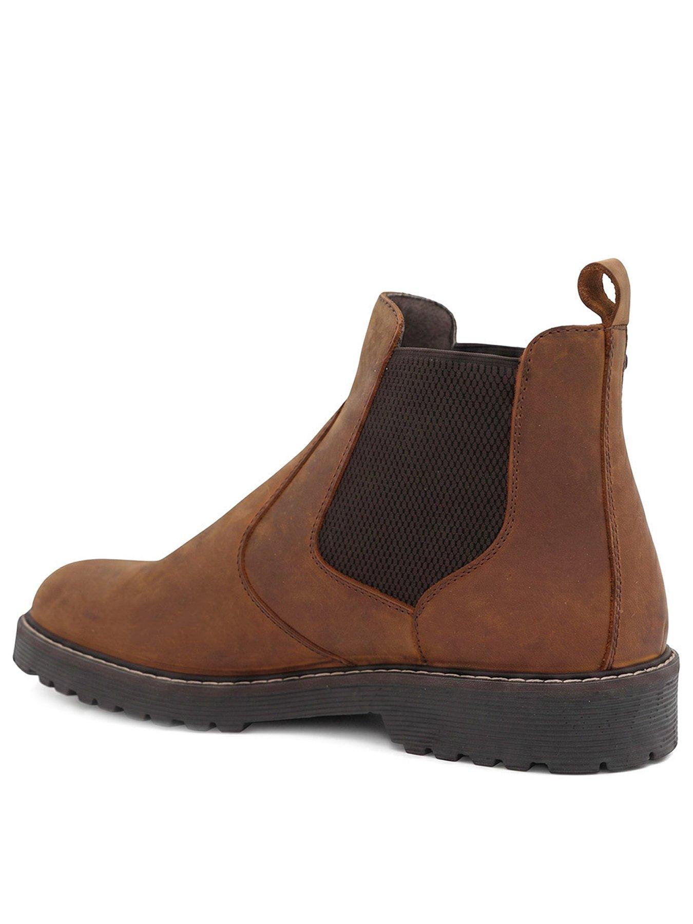 Image 3 of 6 of Jones Bootmaker Mens Hartlepool Leather Pull-On Chelsea Boots - Brown
