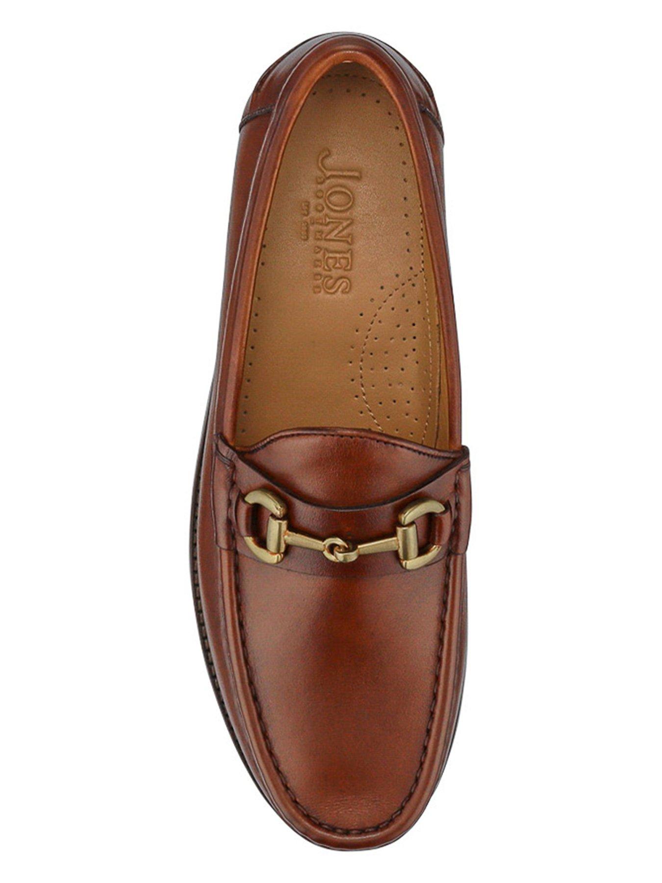 Image 4 of 6 of Jones Bootmaker Mens Roan Leather Snaffle Trim Loafers - Brown