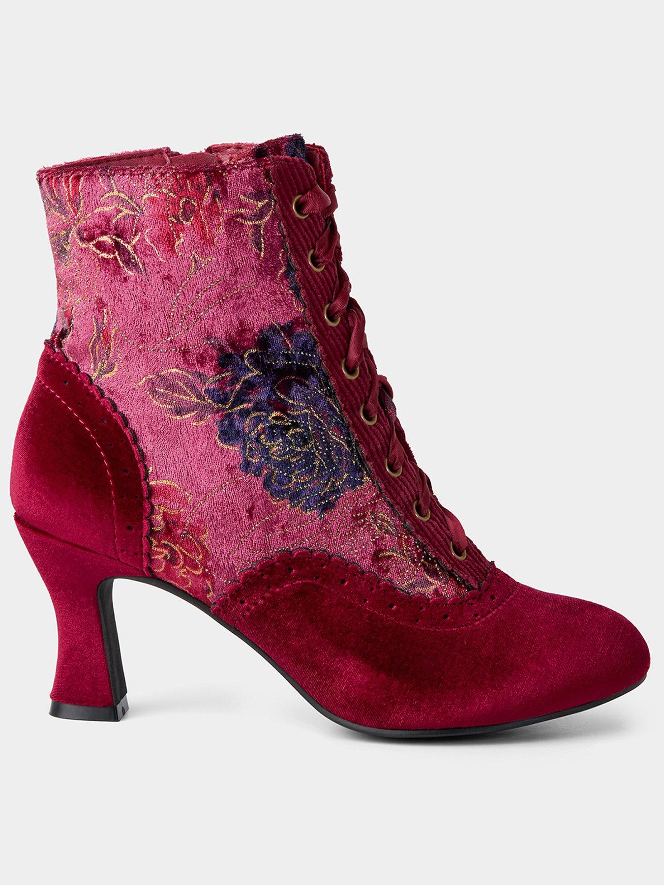 Image 1 of 6 of Joe Browns Liberty Velvet Ankle Boots