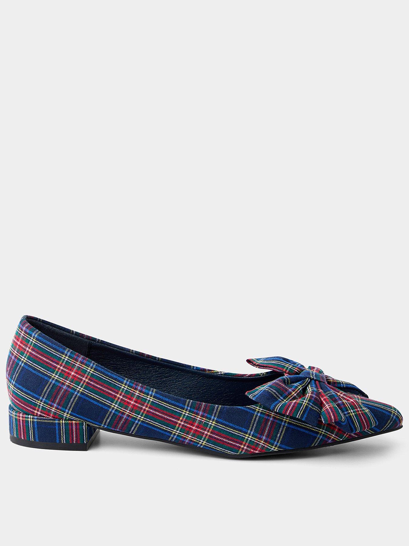 Image 1 of 7 of Joe Browns Check It Out Tartan Flat Shoes