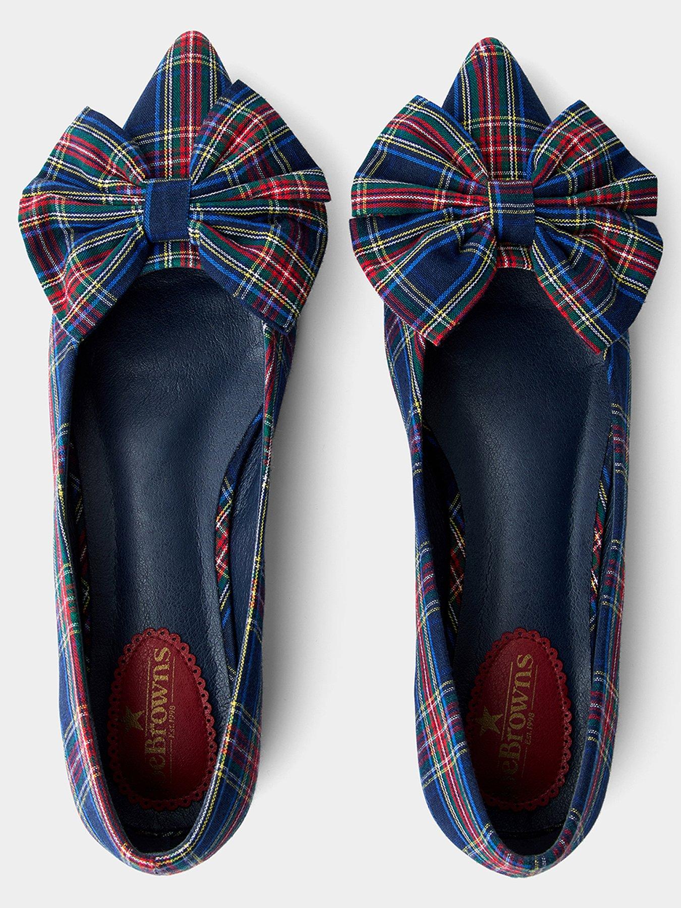 Image 4 of 7 of Joe Browns Check It Out Tartan Flat Shoes
