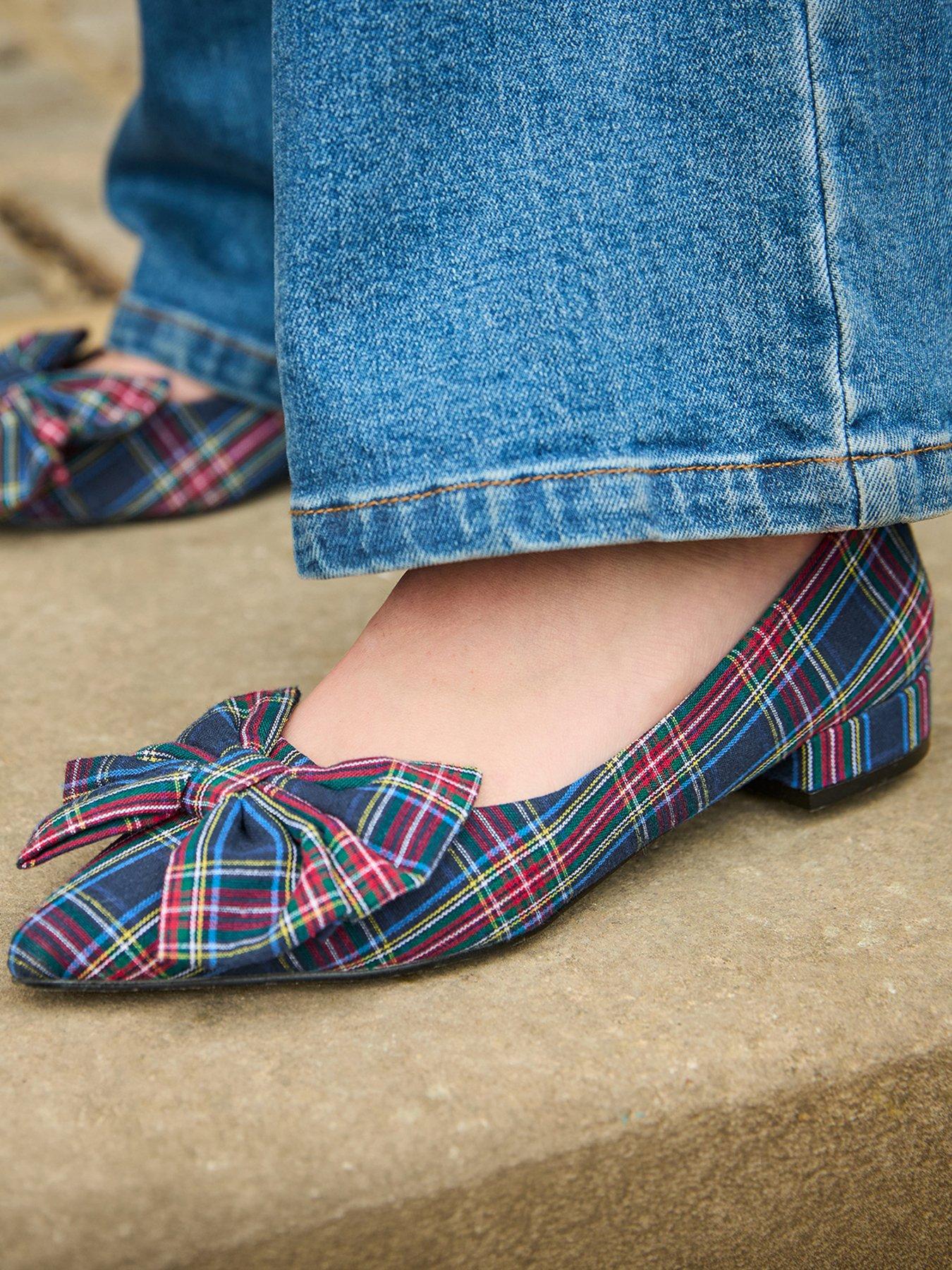 Image 6 of 7 of Joe Browns Check It Out Tartan Flat Shoes