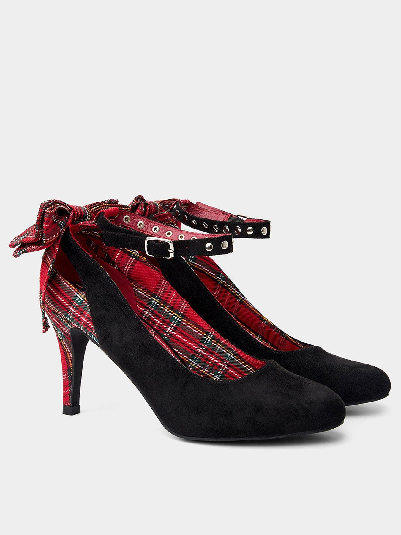 Image 3 of 6 of Joe Browns Tara Tartan Bow Heeled Shoes
