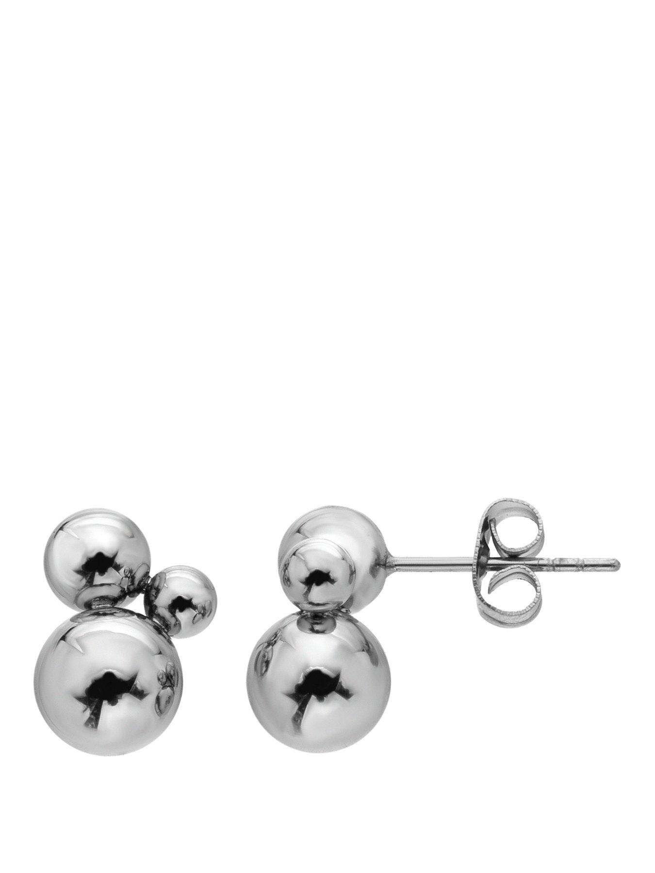 Image 1 of 3 of Ava & Sky Ava &amp; Sky Womens Bubble Cluster Stud Earrings - Silver