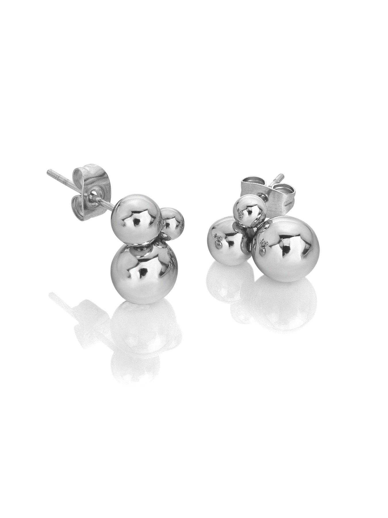 Image 2 of 3 of Ava & Sky Ava &amp; Sky Womens Bubble Cluster Stud Earrings - Silver