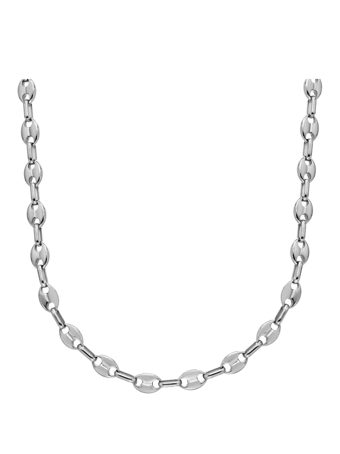 Image 1 of 3 of Ava & Sky Ava &amp; Sky Womens Coffee Bean Polished Adjustable Necklace - Silver