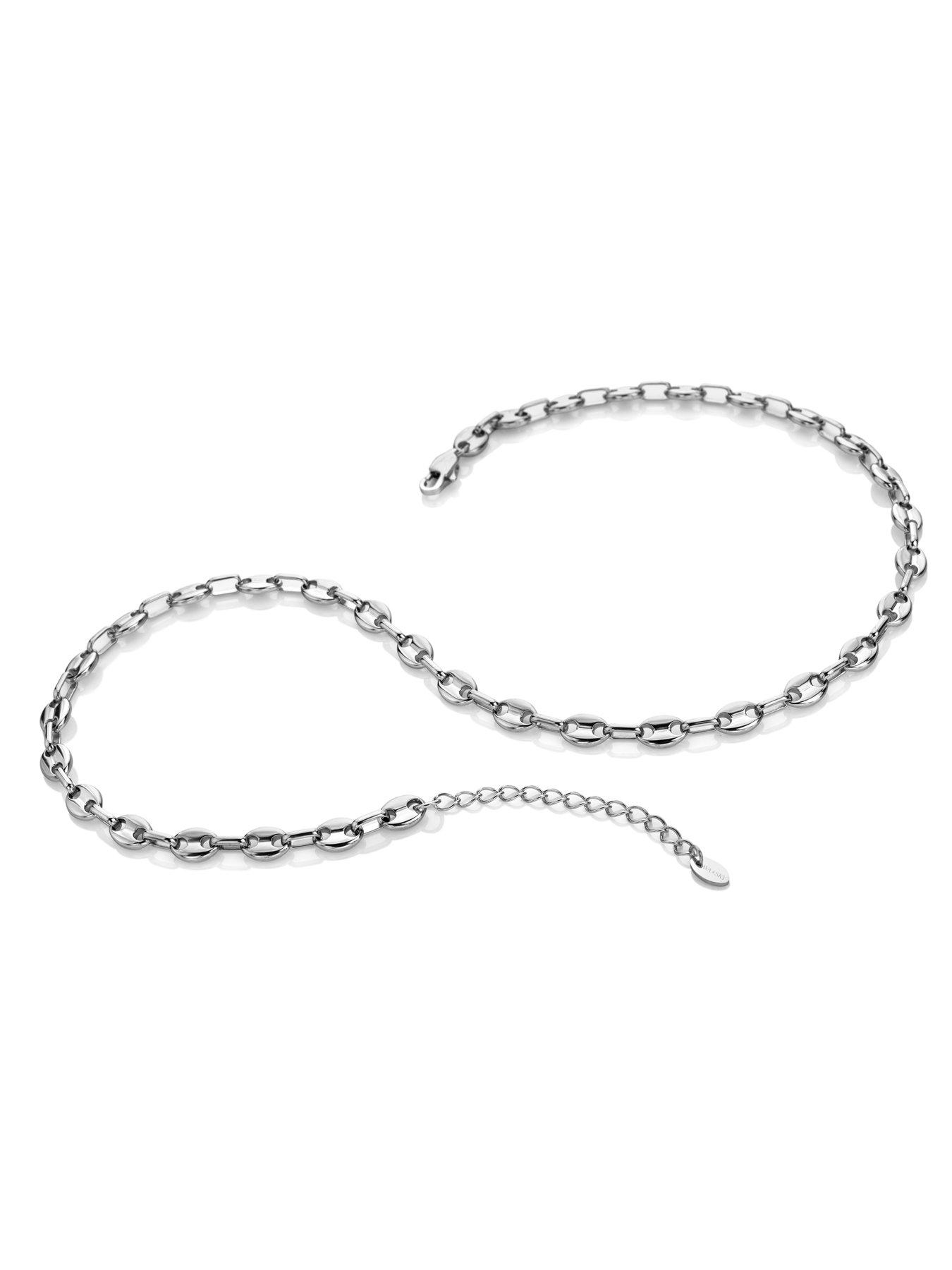 Image 2 of 3 of Ava & Sky Ava &amp; Sky Womens Coffee Bean Polished Adjustable Necklace - Silver
