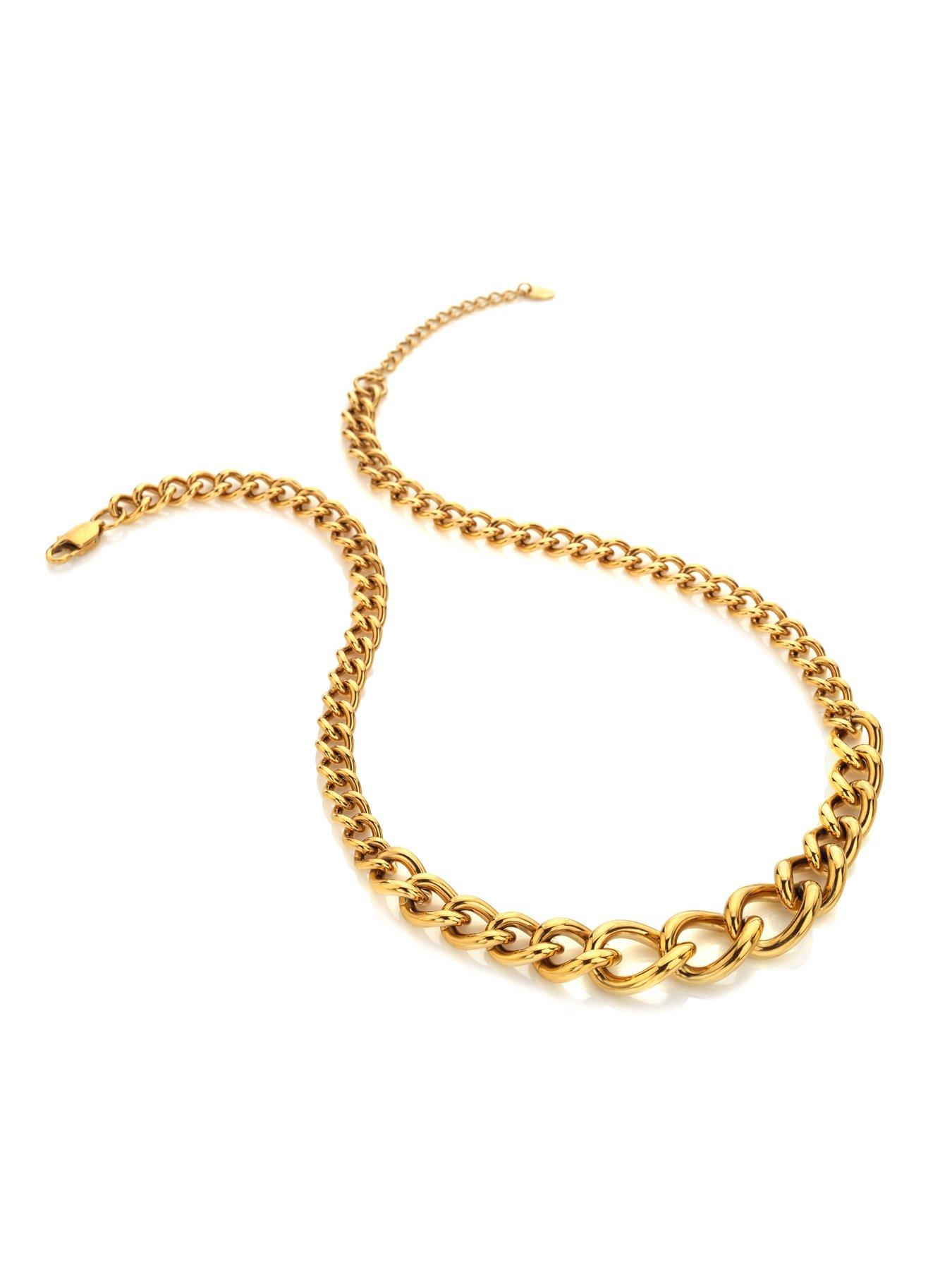 Image 2 of 3 of Ava & Sky Ava &amp; Sky Womens Graduated Chunky Link Chain Necklace - Gold