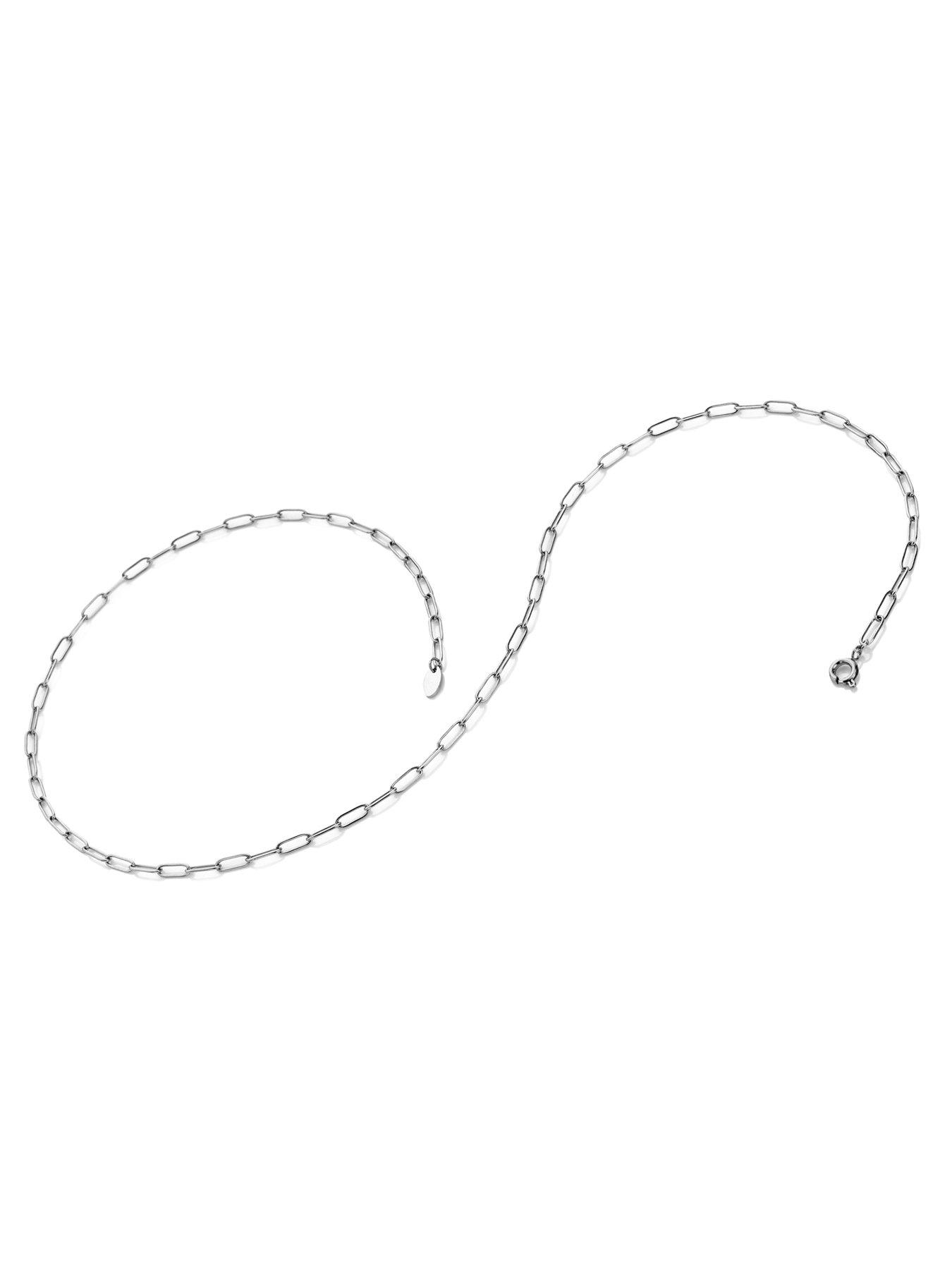 Image 2 of 3 of Ava & Sky Womens Paperclip Lightweight Layering Necklace - Silver