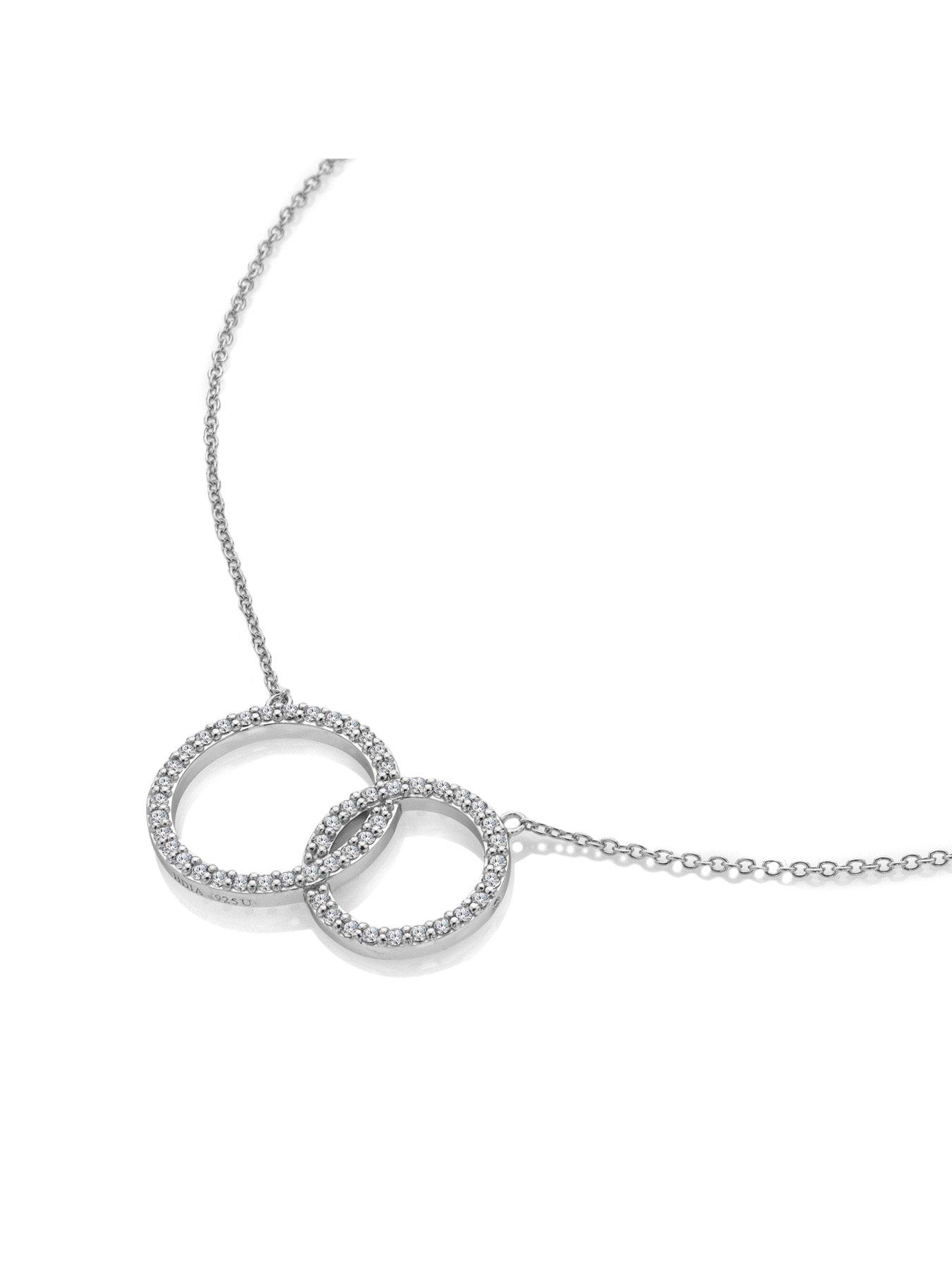 Image 2 of 3 of Hot Diamonds Interlocking White Topaz Necklace