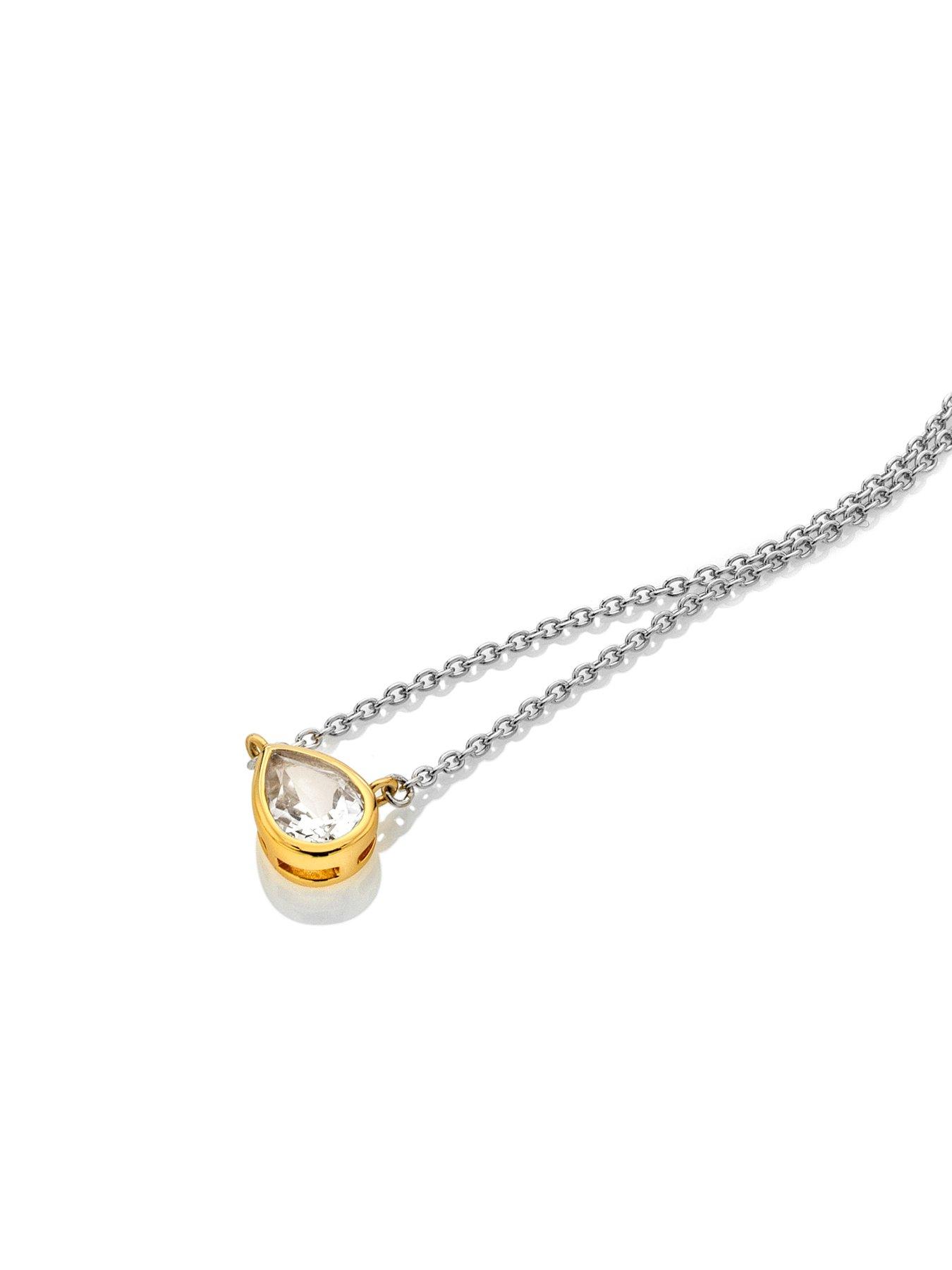 Image 2 of 3 of Hot Diamonds Pear Necklace