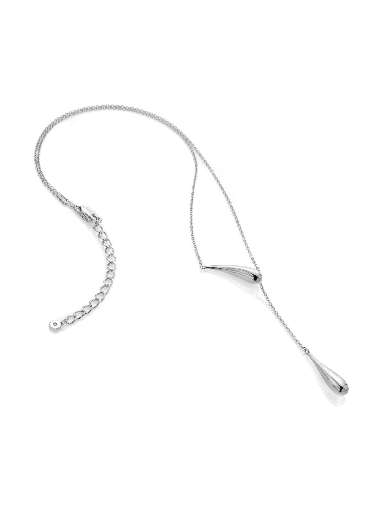 Image 2 of 3 of Hot Diamonds Droplet Necklace