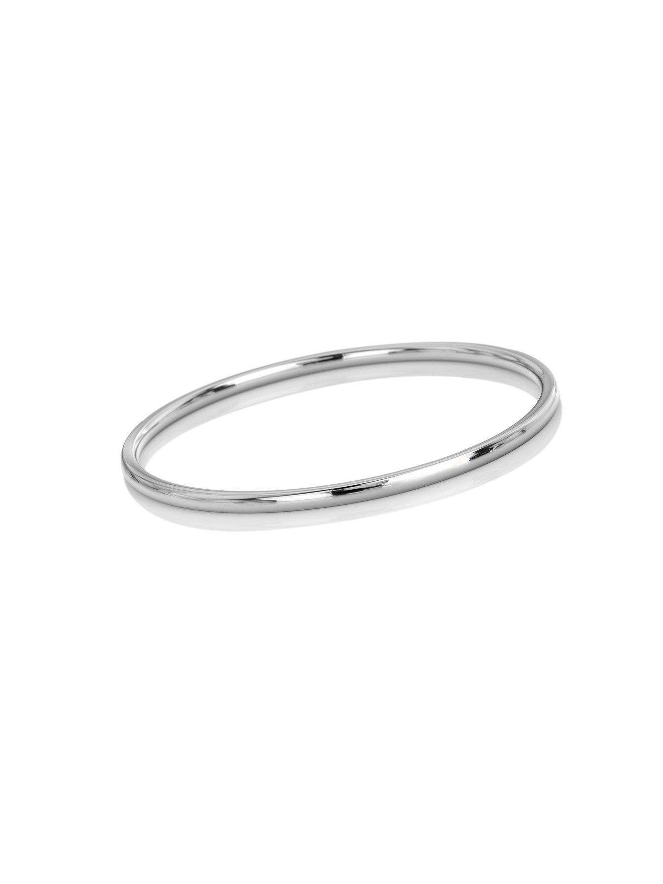 Image 2 of 3 of Ava & Sky Womens Slip Over 3mm Polished Bangle - Silver