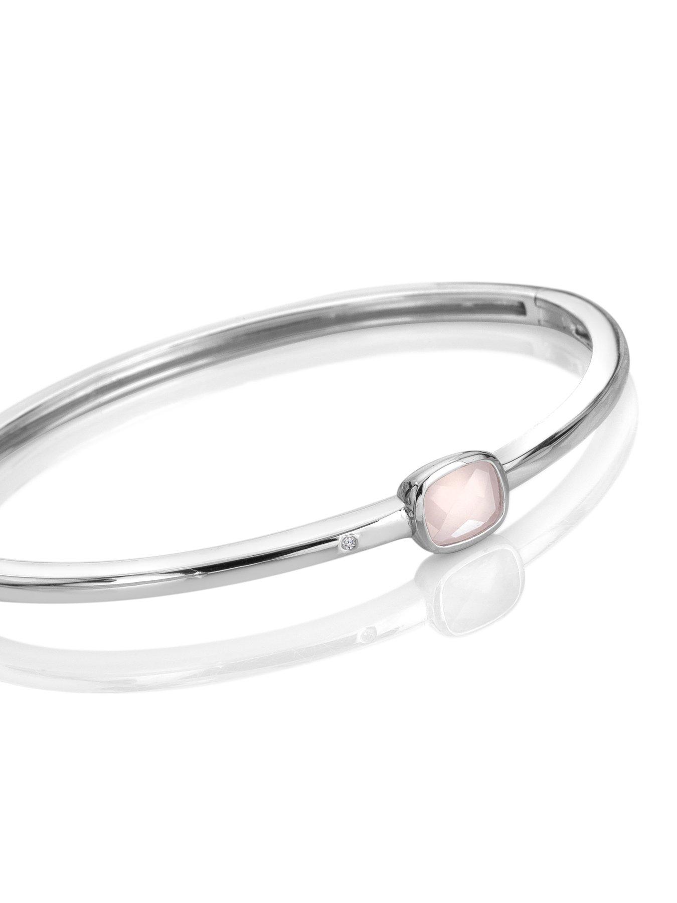 Image 4 of 4 of Hot Diamonds Rose Quartz Bangle