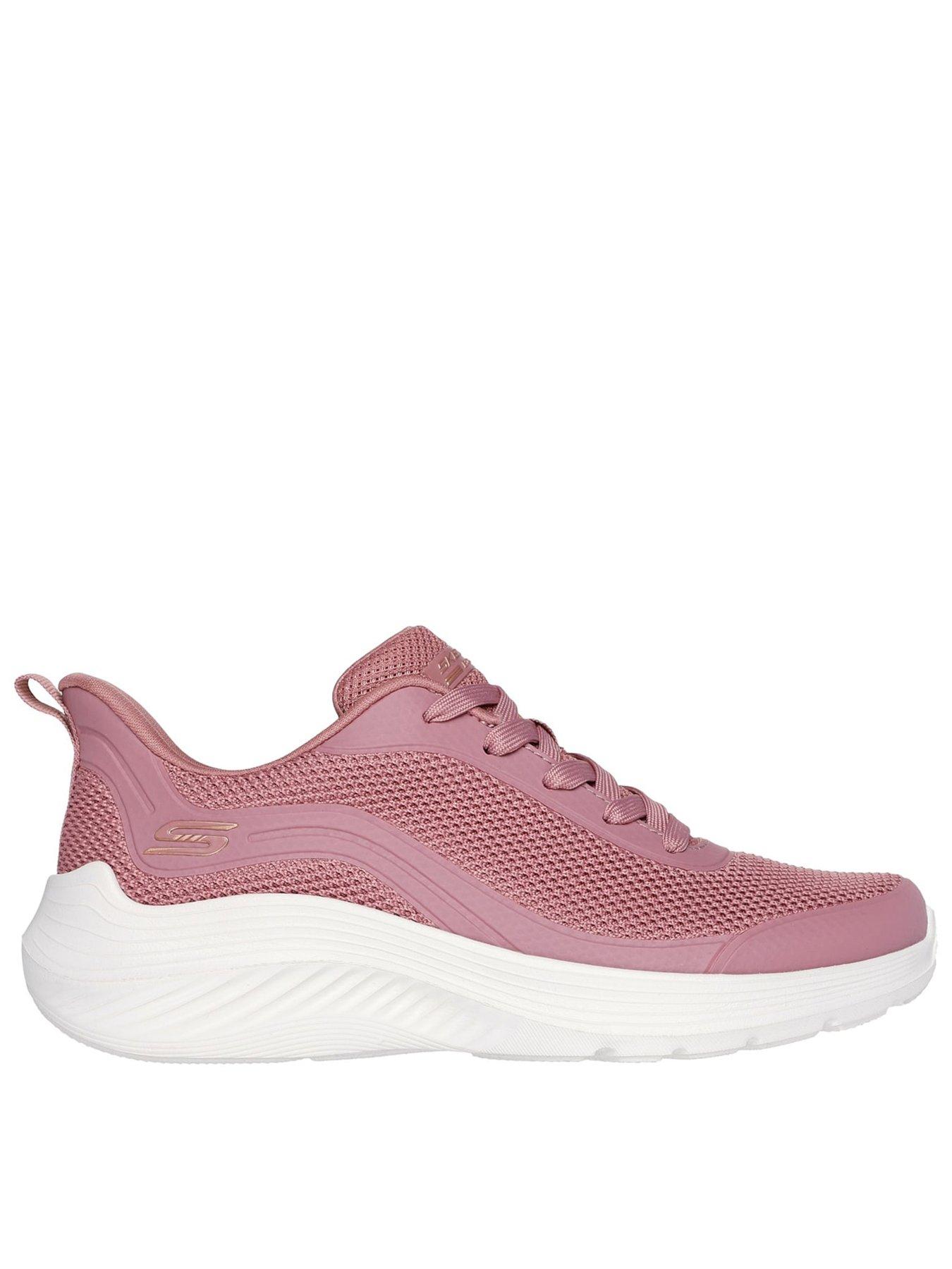 Image 1 of 5 of Skechers Womens Bobs Squad Waves Memory Foam Mesh Sneakers - Pink