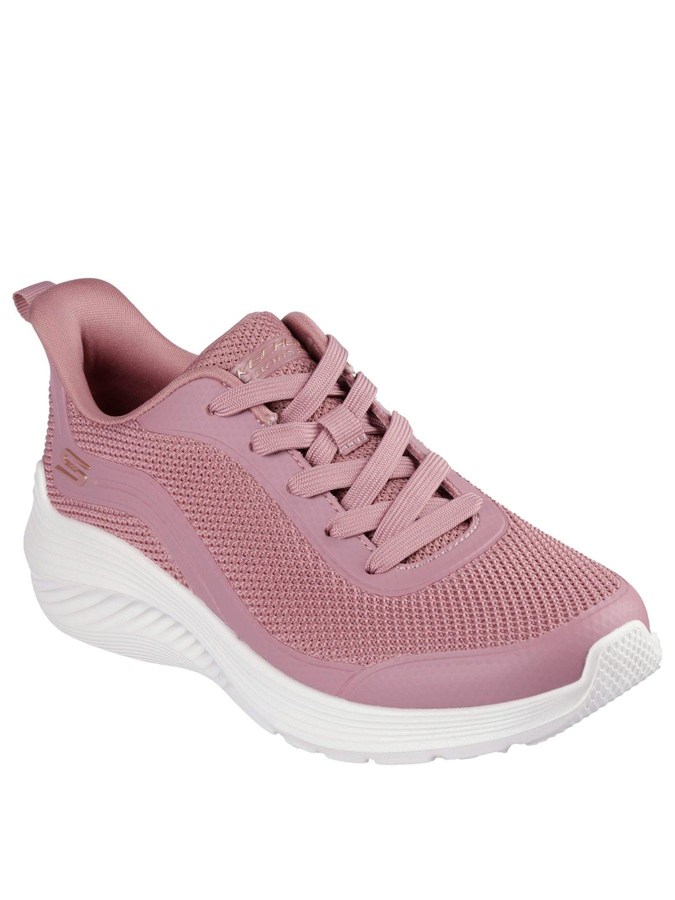 Image 2 of 5 of Skechers Womens Bobs Squad Waves Memory Foam Mesh Sneakers - Pink