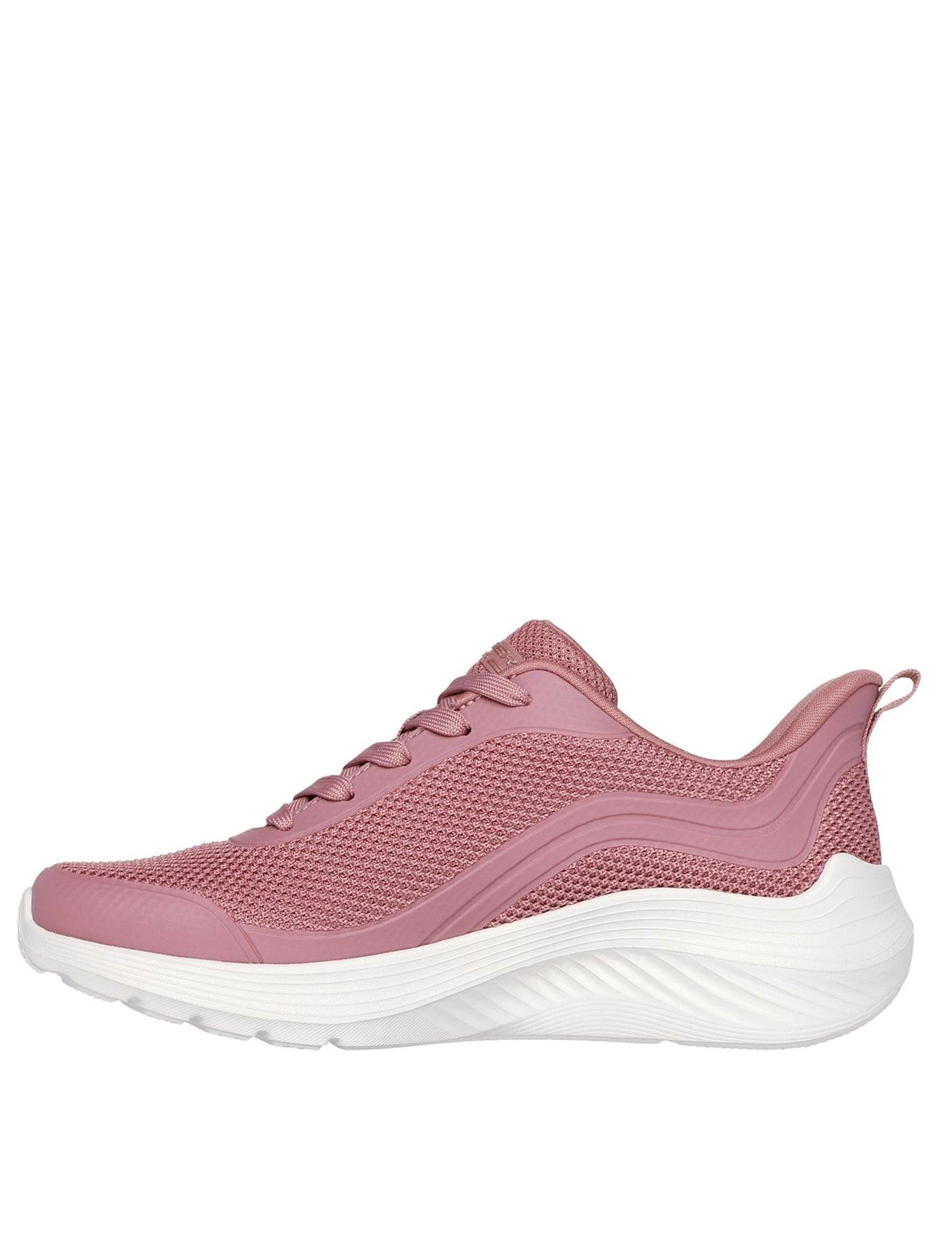 Image 3 of 5 of Skechers Womens Bobs Squad Waves Memory Foam Mesh Sneakers - Pink