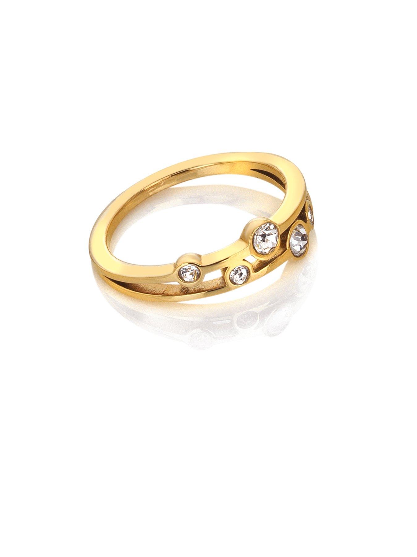 Image 2 of 4 of Ava & Sky Womens Tender Mixed Stone Slim Ring - Gold