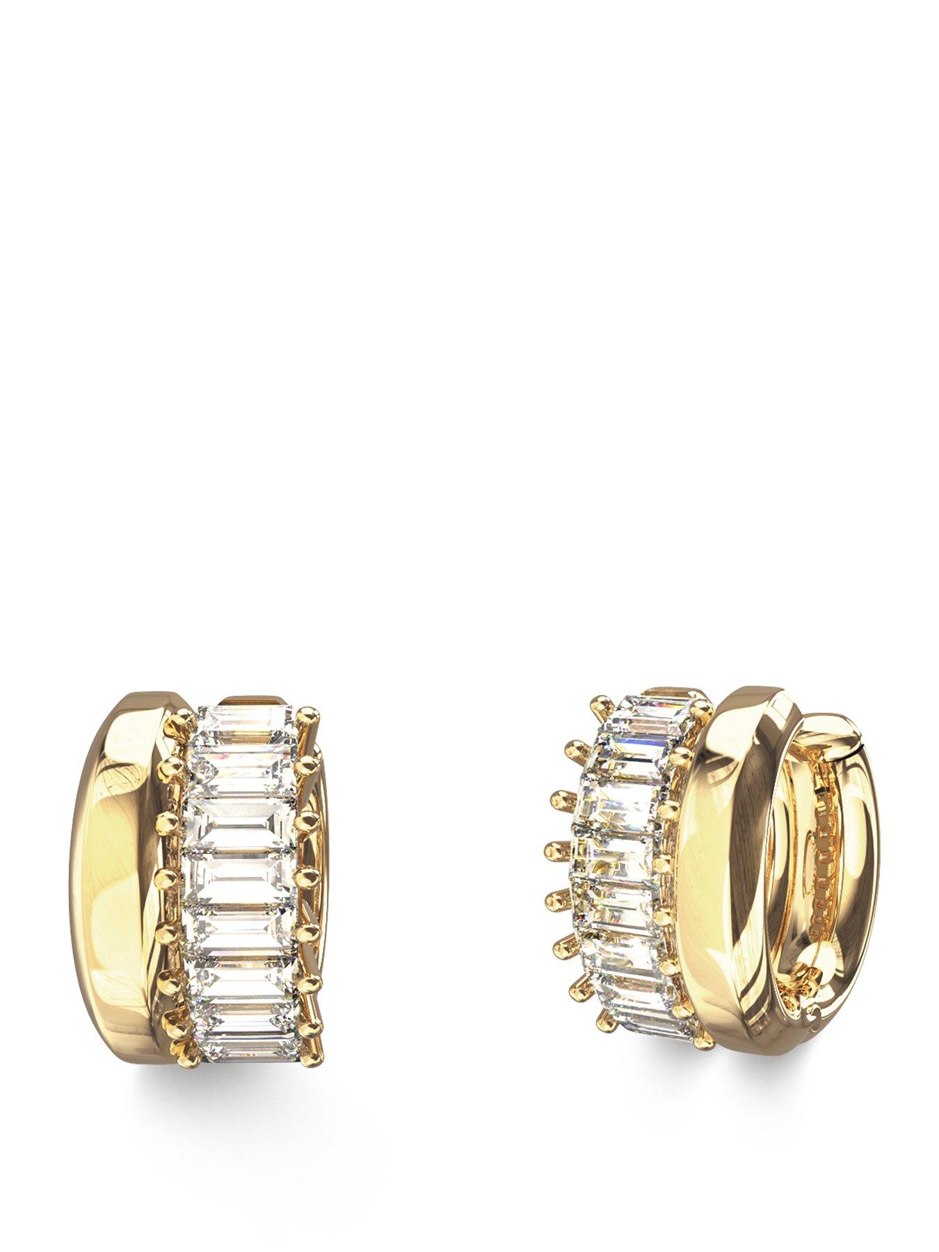 Image 1 of 1 of Guess GUESS Ladies gold tone earrings with stone set detail