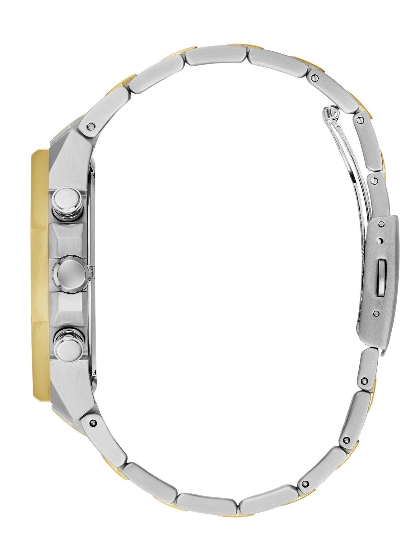 Image 3 of 6 of Guess GUESS Gents two tone watch with green dial and two tone bracelet