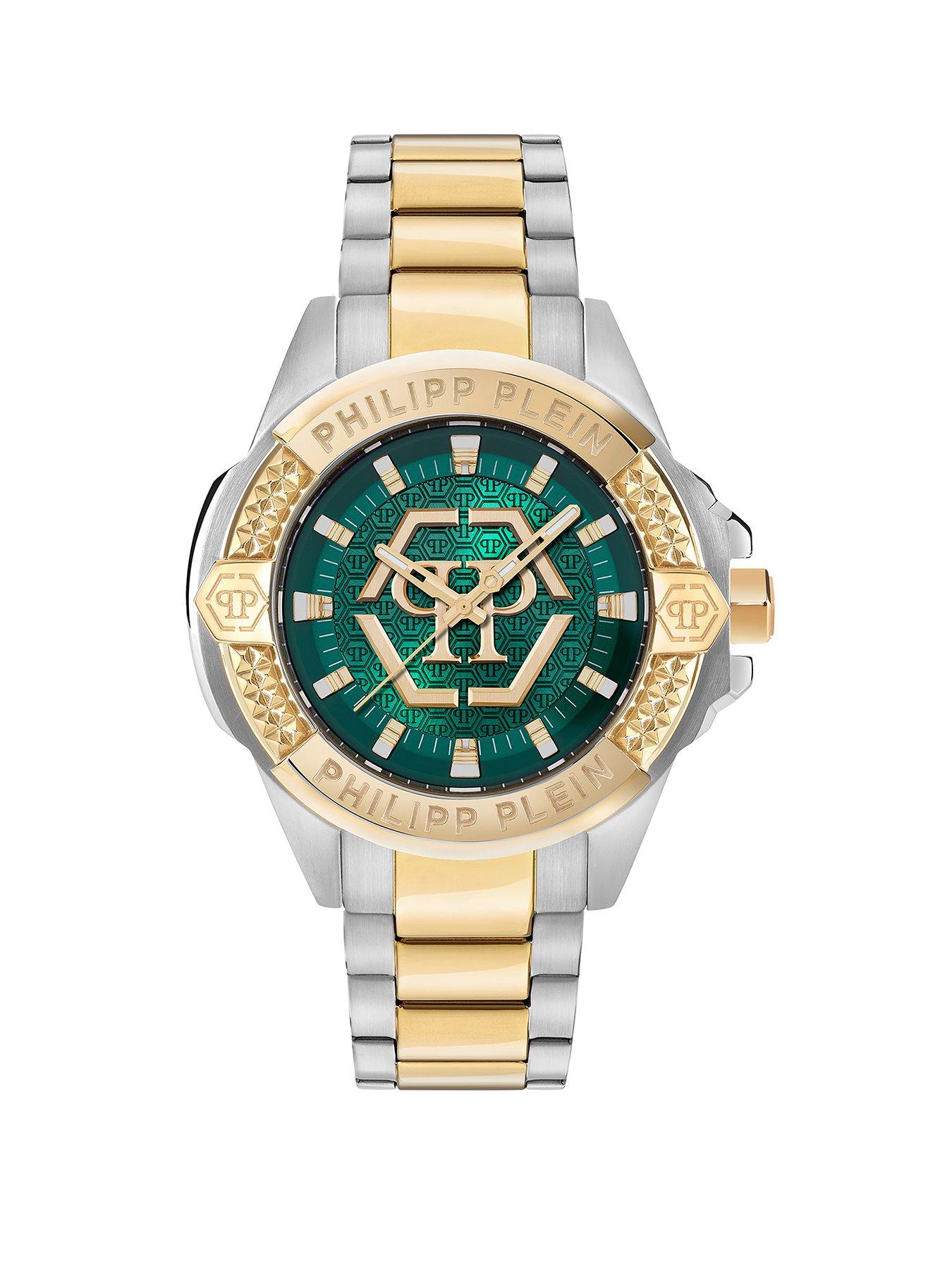 Image 1 of 4 of Philipp Plein Plein two tone Gents watch with black dial and two tone bracelet