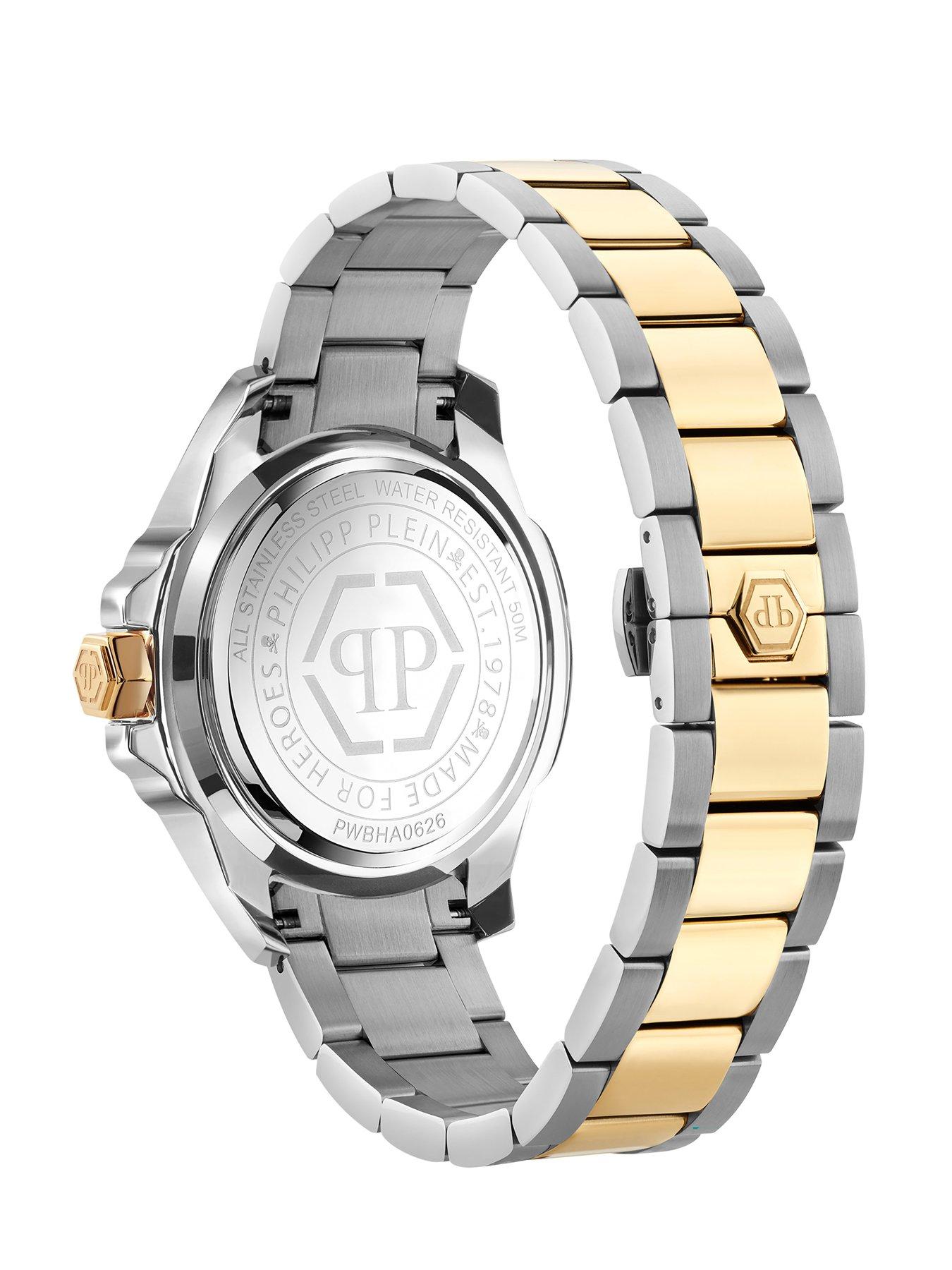 Image 3 of 4 of Philipp Plein Plein two tone Gents watch with black dial and two tone bracelet