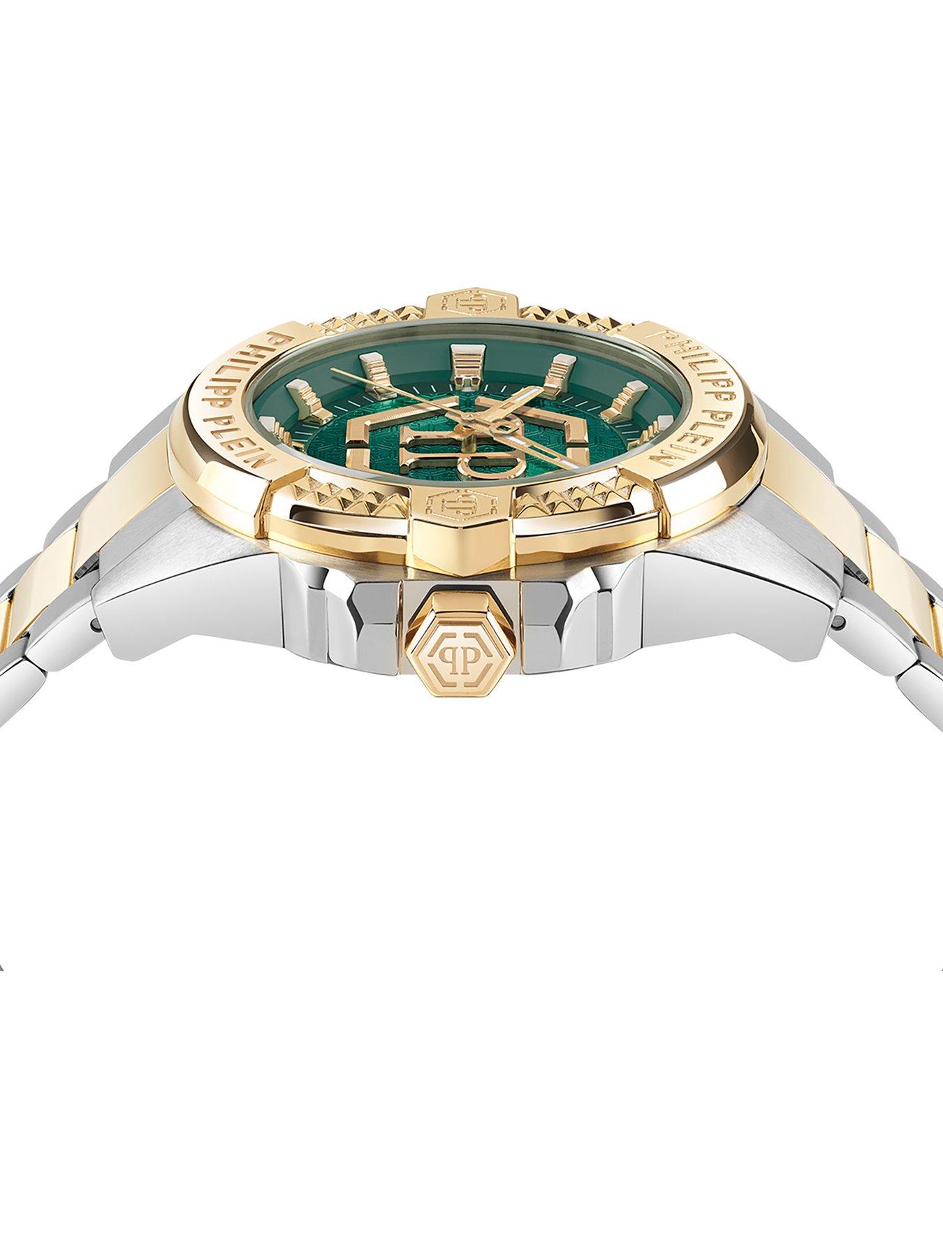 Image 4 of 4 of Philipp Plein Plein two tone Gents watch with black dial and two tone bracelet