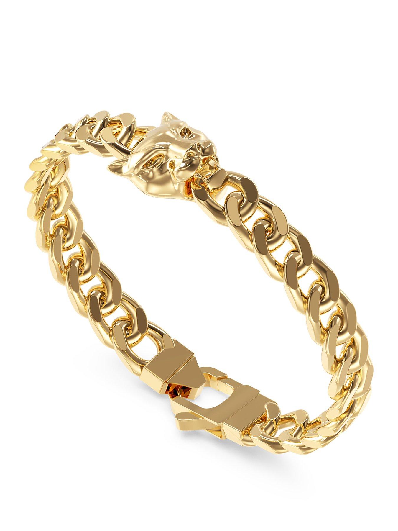 Image 1 of 1 of Guess GUESS Gents Gold tone bracelet with panther head detail