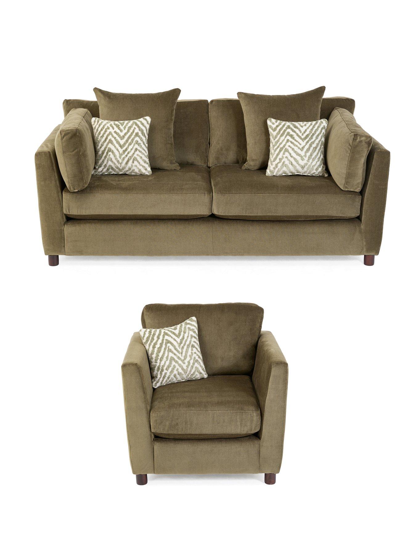 Image 3 of 7 of The Very Collection Casablanca 3 Seater Sofa + Armchair (Buy &amp; SAVE!) - Made to Order in the UK
