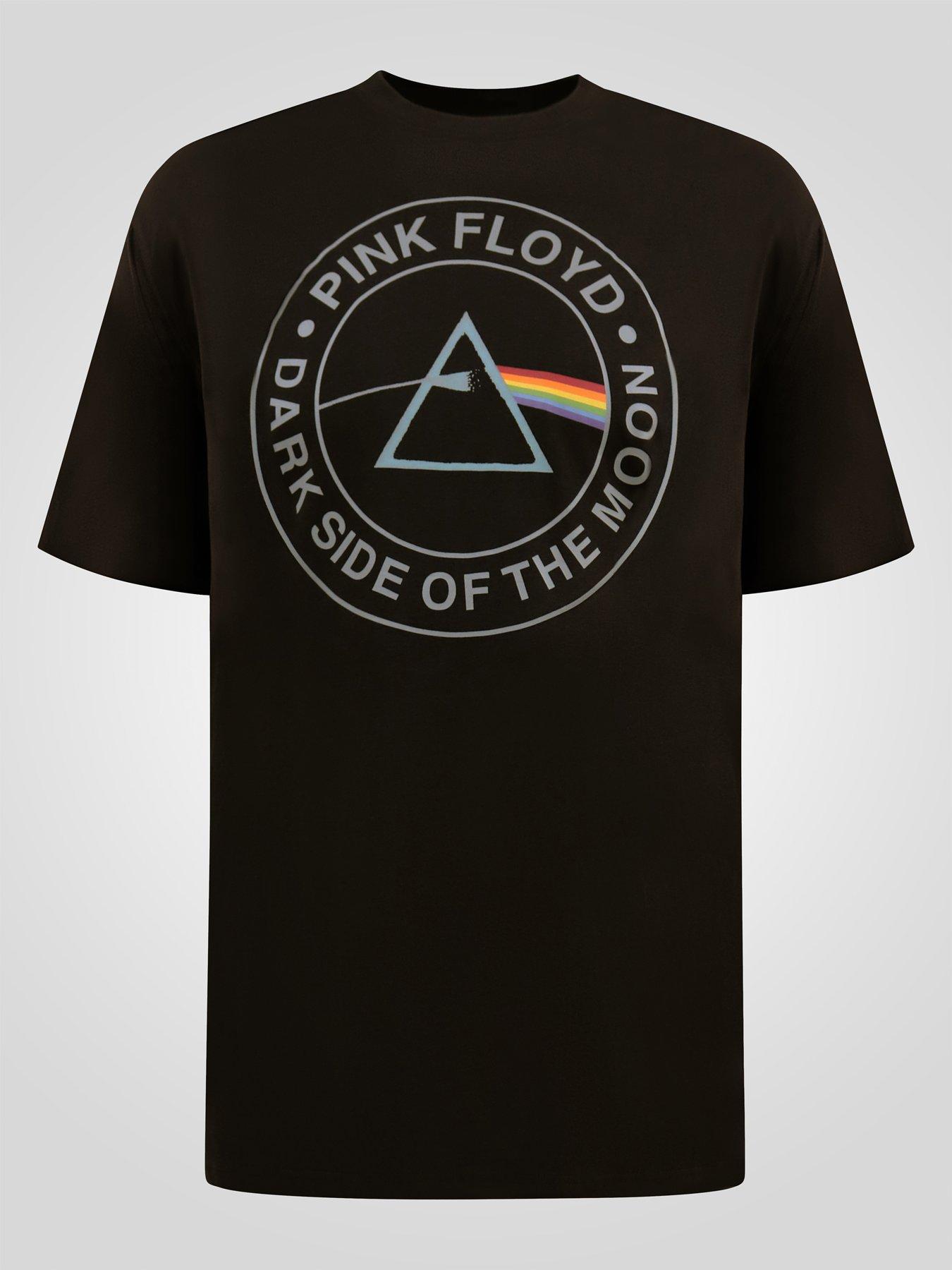 Image 7 of 7 of D555 Mens Pink Floyd Dark Side Of The Moon Graphic Crew Neck T-Shirt - Black