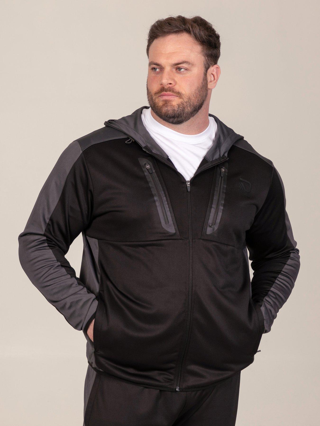 Image 1 of 7 of D555 D555 Dry Wear Tricot Zip Through Hoody With Zip Pockets