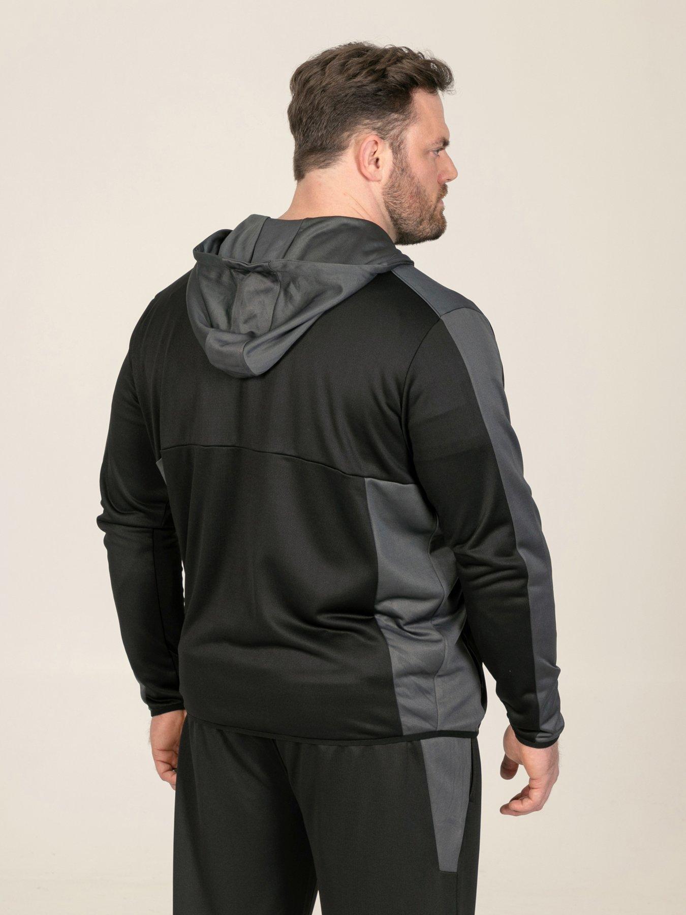 Image 2 of 7 of D555 D555 Dry Wear Tricot Zip Through Hoody With Zip Pockets