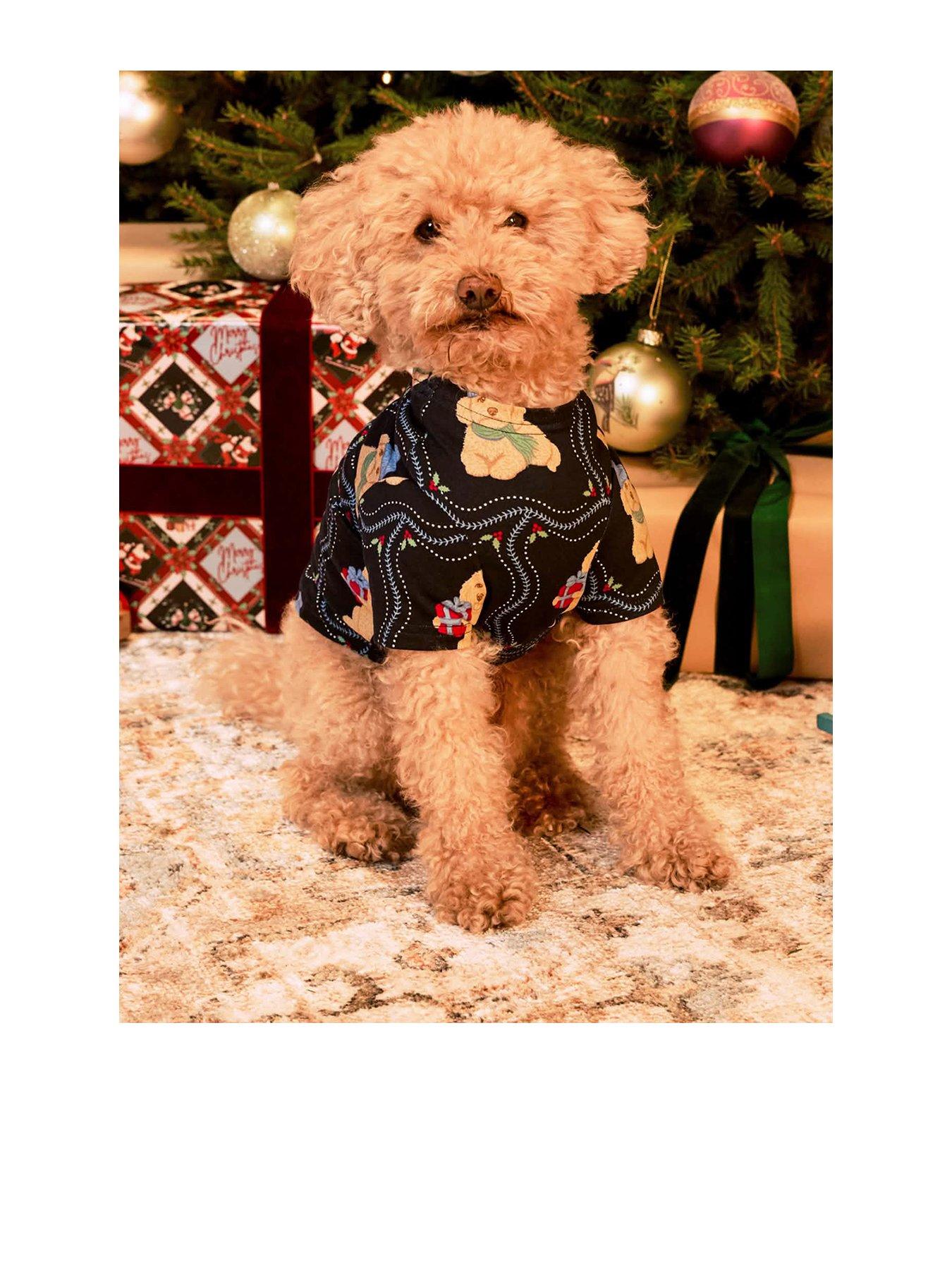 Chelsea Peers Chelsea Peers Pets Cockapoo Christmas Print Pyjama T-Shirt - Navy in Dark Blue