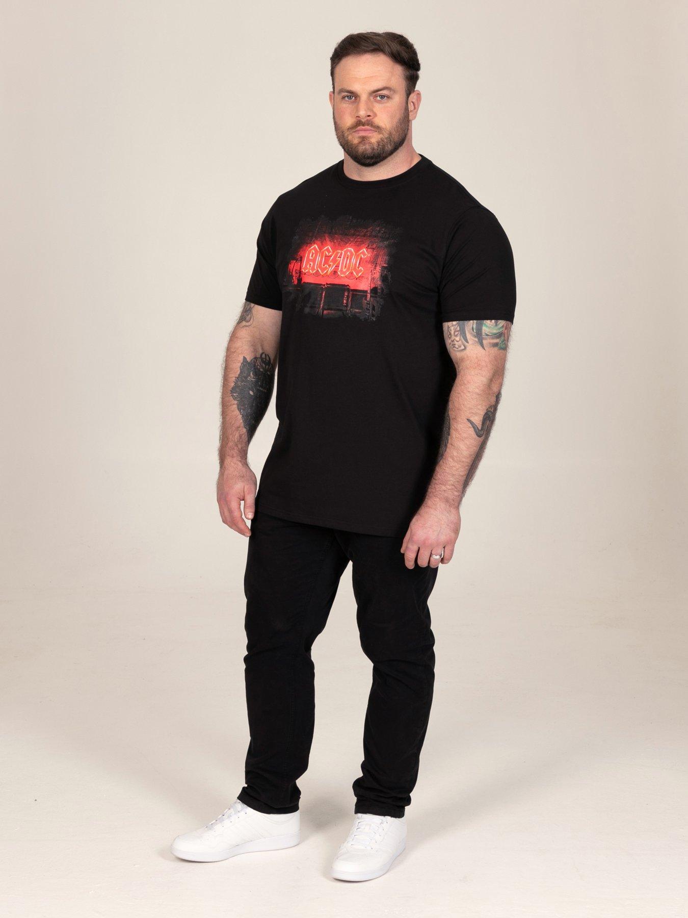 Image 3 of 6 of D555 Mens Official AC/DC Graphic Crew Neck T-Shirt - Black
