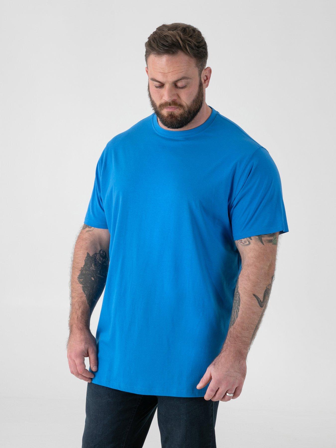 Image 1 of 5 of D555 Mens Big &amp; Tall 5 Pack Combed Cotton Crew Neck T-Shirts - Multi
