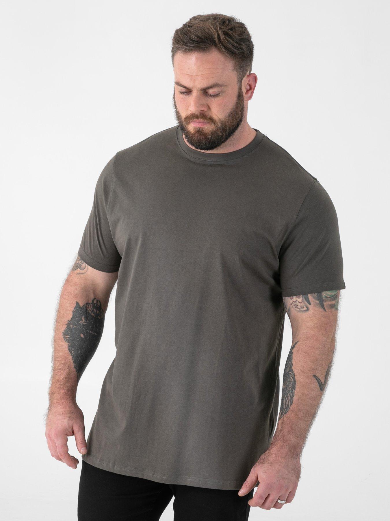 Image 2 of 5 of D555 Mens Big &amp; Tall 5 Pack Combed Cotton Crew Neck T-Shirts - Multi