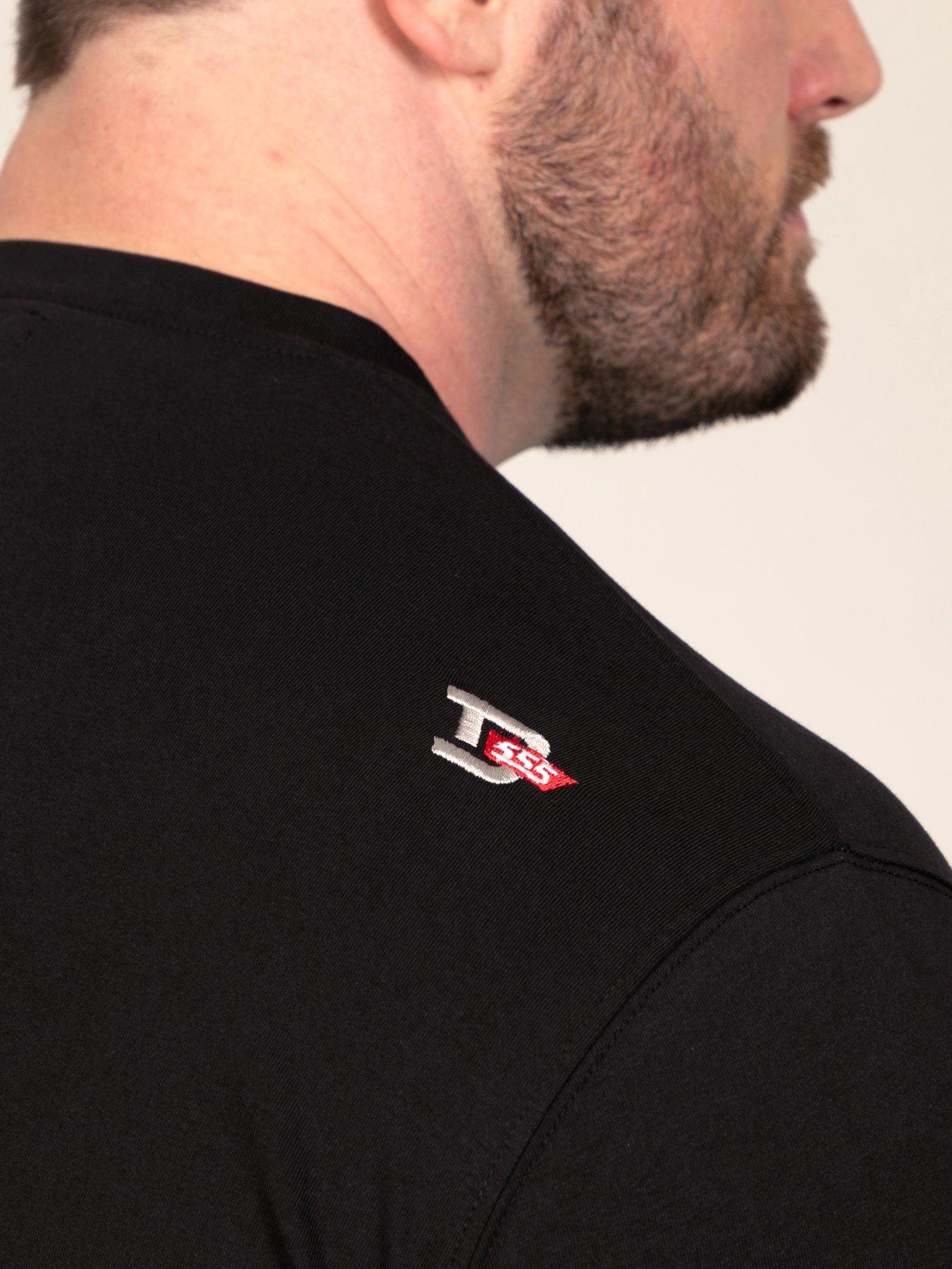 Image 6 of 7 of D555 Mens Big &amp; Tall Musical Instruments Printed Sweatshirt Neck T-Shirt - Black