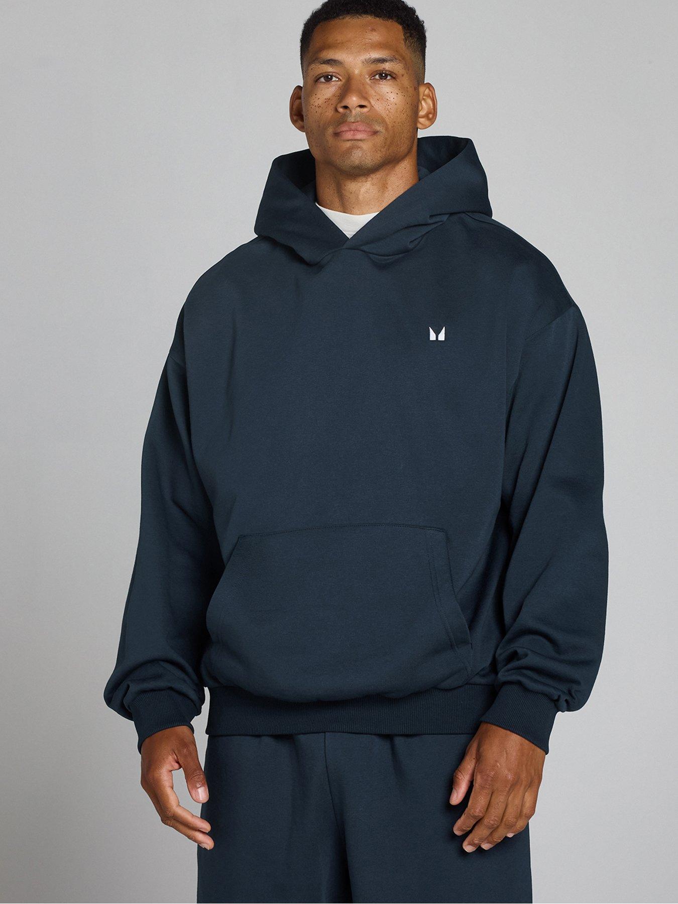 Image 1 of 4 of Myprotein Mens Training Rest Day Oversized Cotton-Blend Hoodie - Navy
