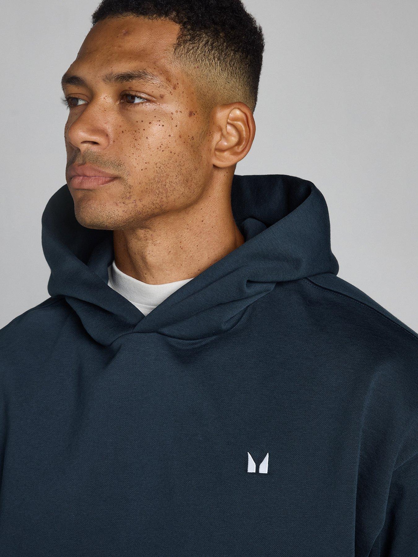 Image 4 of 4 of Myprotein Mens Training Rest Day Oversized Cotton-Blend Hoodie - Navy