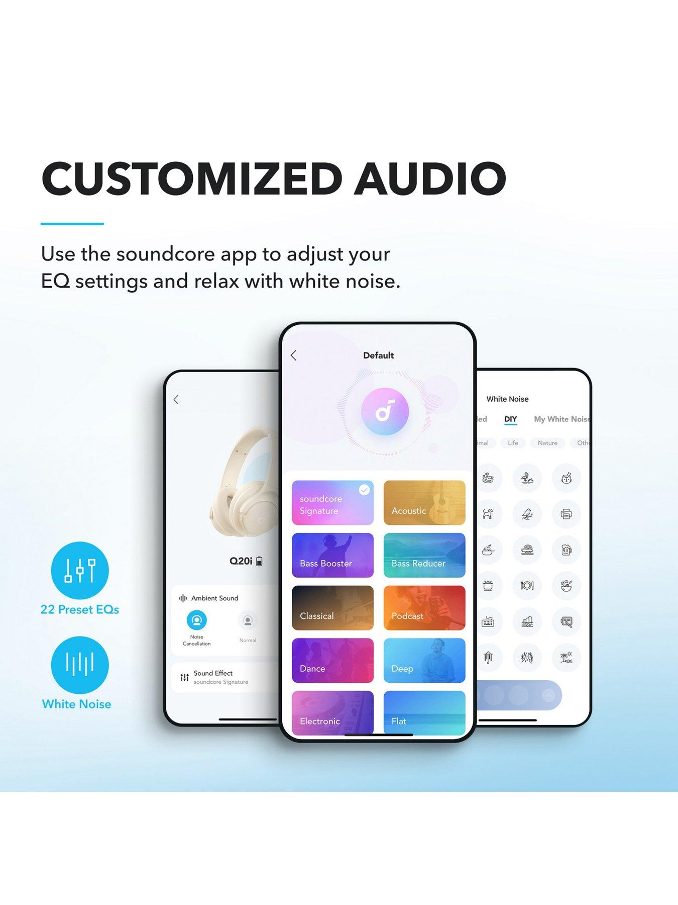 Image 7 of 7 of Soundcore Q20i Plus Wireless Hybrid Noise-Cancelling Headphones, White