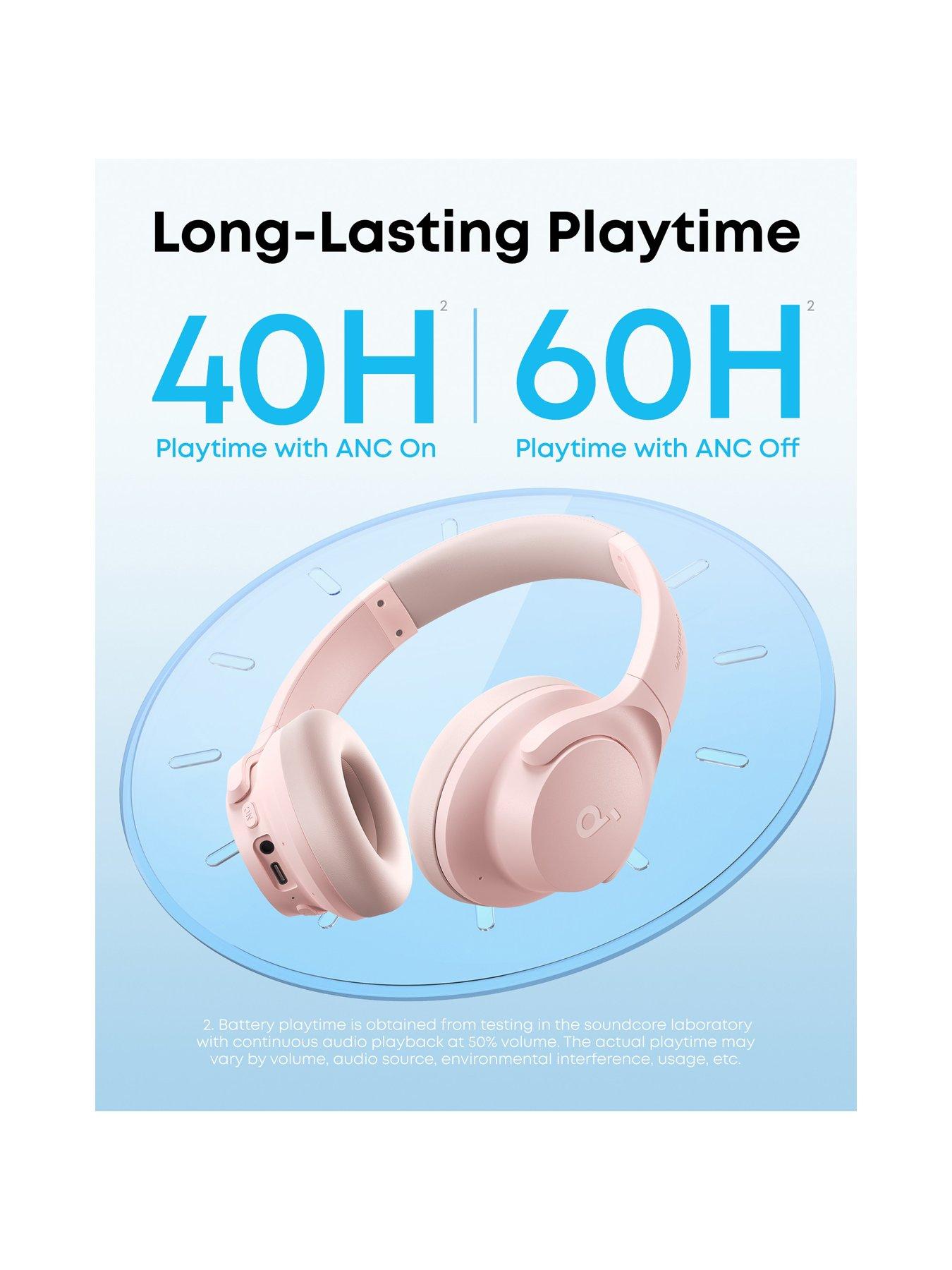 Image 5 of 7 of Soundcore soundcore Q20i Plus Wireless Hybrid Noise-Cancelling Headphones, Pink