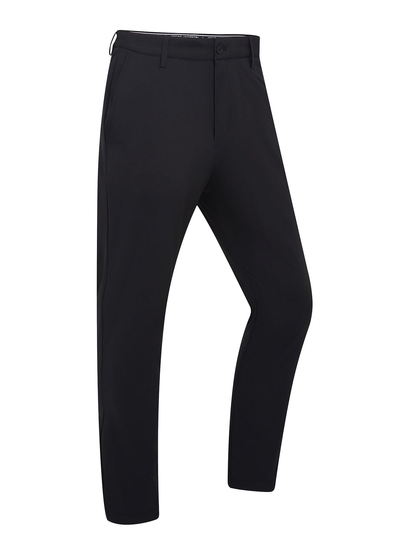 Image 1 of 1 of Oscar Jacobson Mens Bowen Tailored Side Pocket Golf Trousers - Black