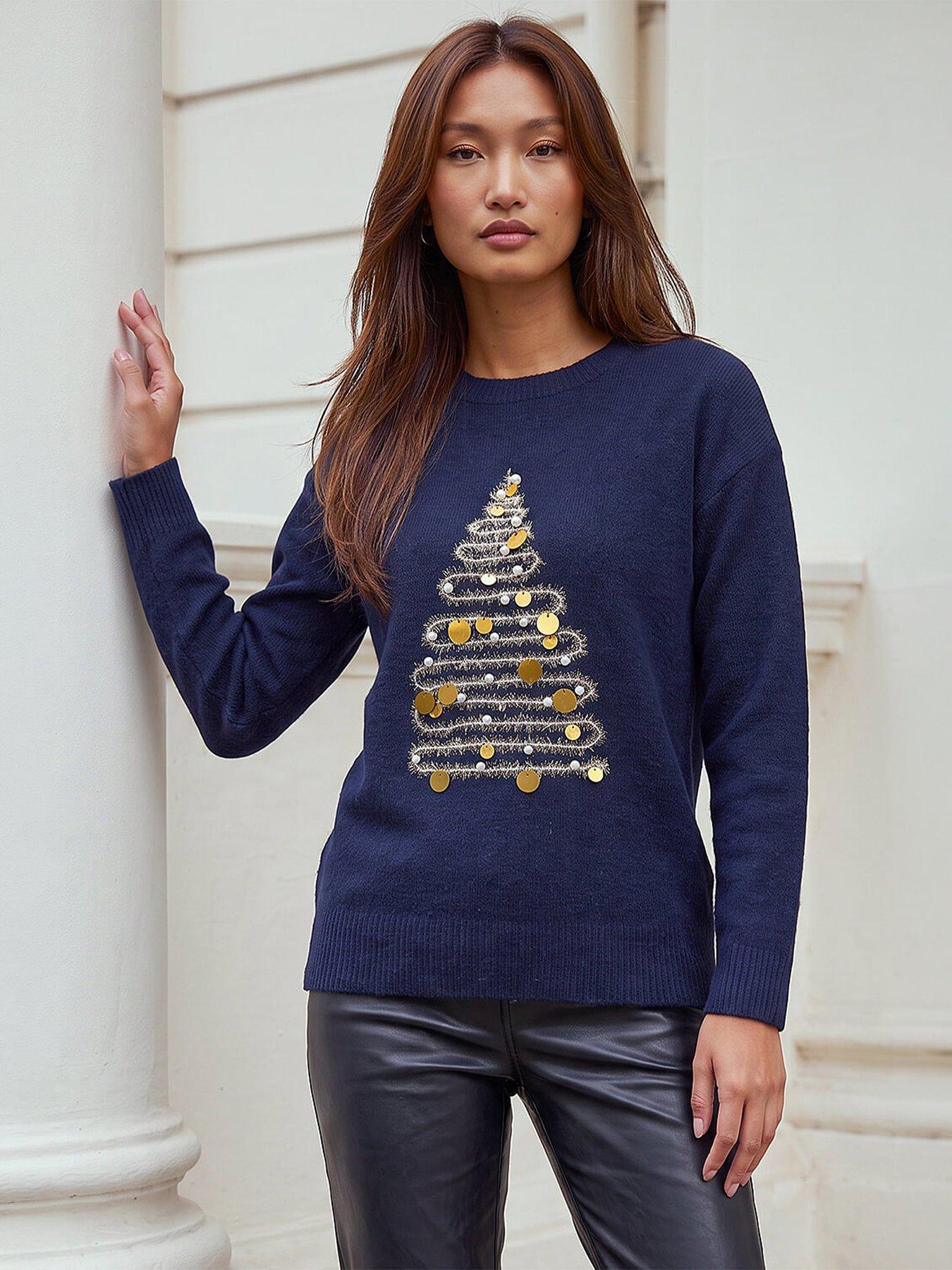 Image 1 of 4 of Roman Sparkle Xmas Tree Jumper