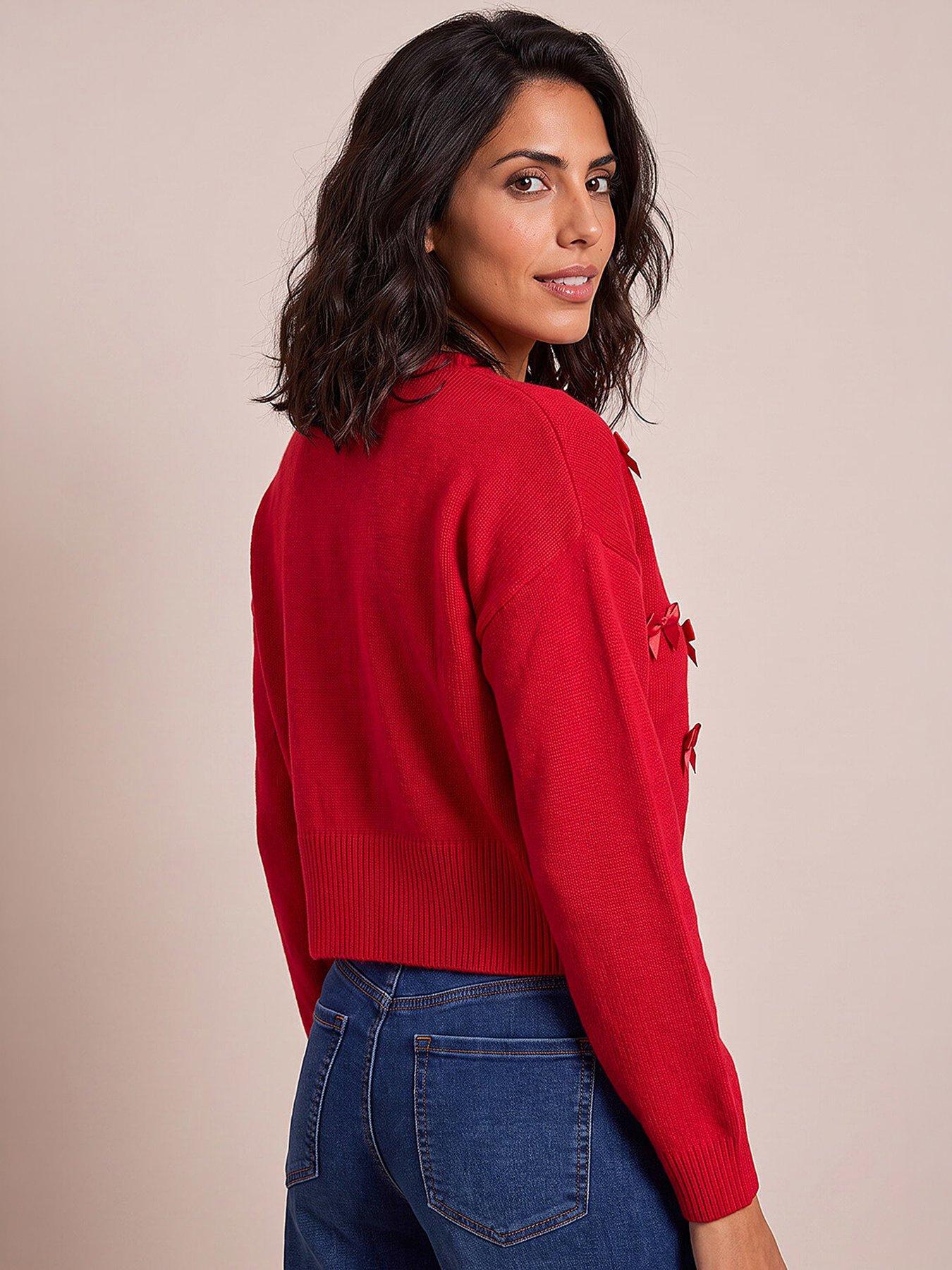 Image 2 of 4 of Roman Bow Detail Cardigan