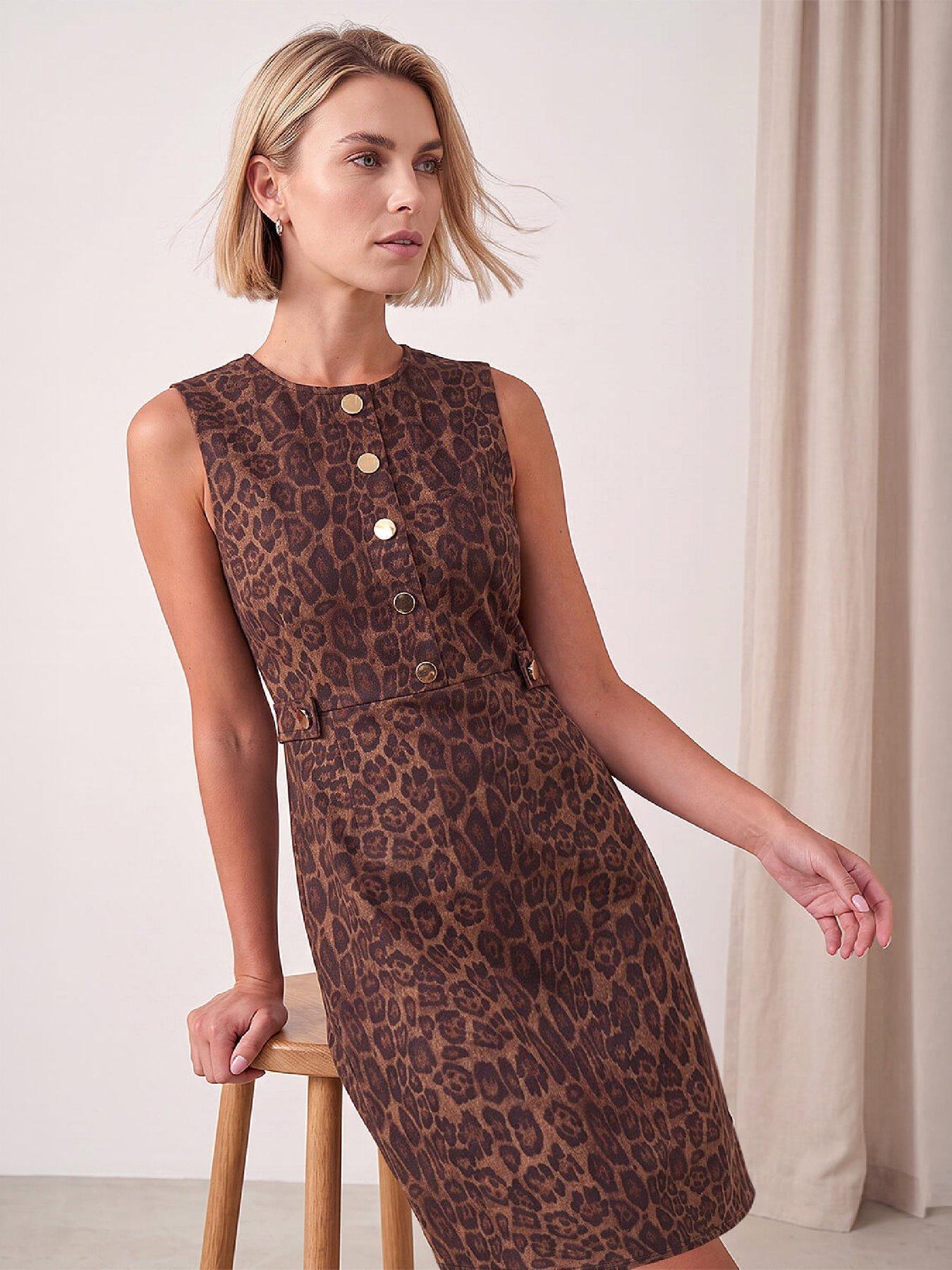 Image 1 of 4 of Roman Suedette Animal Dress
