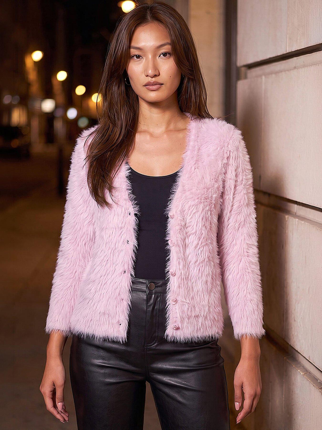 Image 1 of 4 of Roman Fluffy Crew Cardigan
